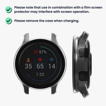 kwmobile Smartwatch-Hülle 2x Hülle für Garmin Venu 2S, Fullbody Fitnesstracker Glas Cover Case Schutzhülle Set