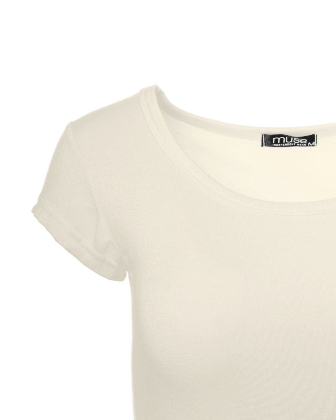 Muse Basic Fit creme 1001 T-Shirt T-Shirt Kurzarm Skinny
