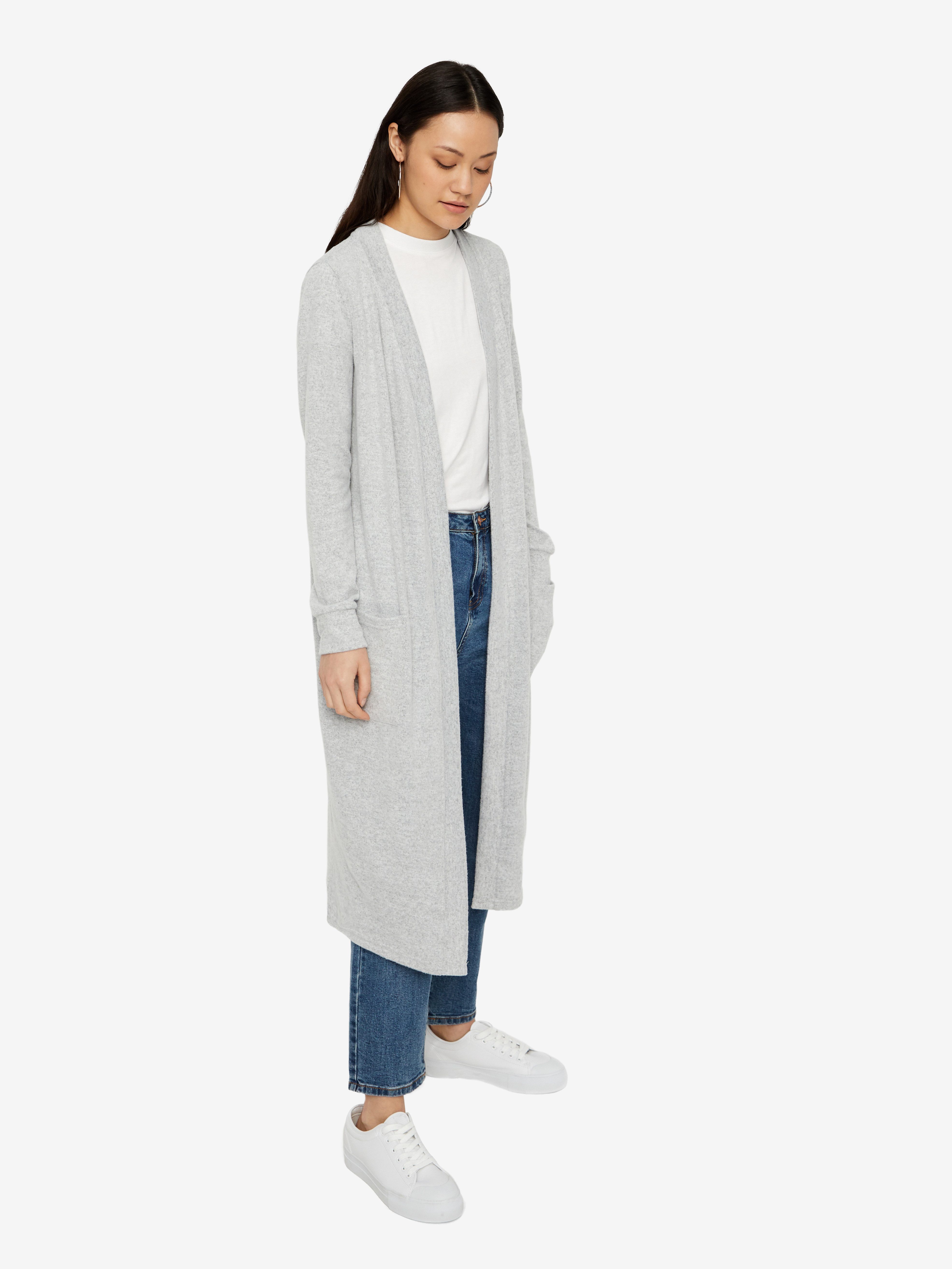 Noisy may Strickjacke NMCITY L/S LONG CARDIGAN NOOS Kunstfaser