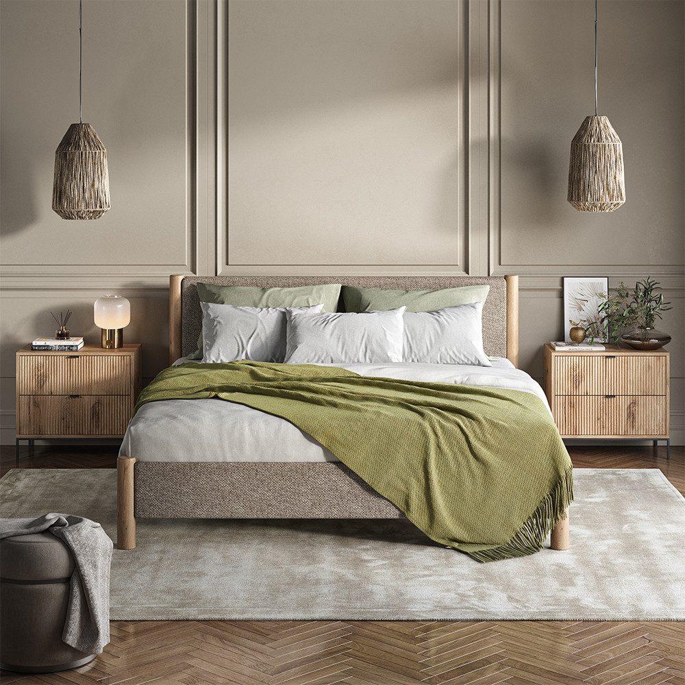 Vicco Nachtschrank Eliza, Viking Oak, 2er Set (2-St)