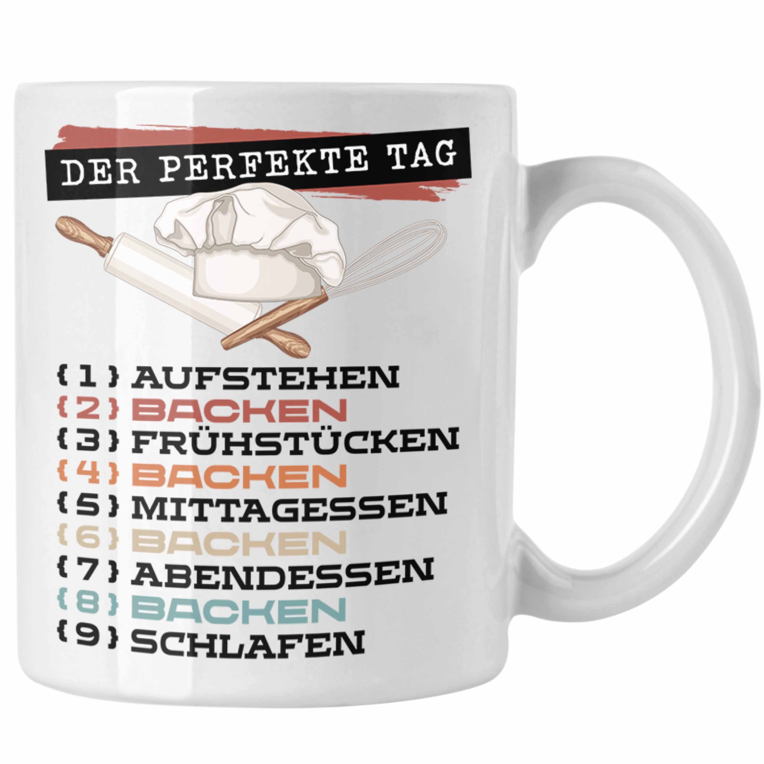 Trendation Tasse Trendation - Bäcker Tasse Geschenk Becher Der Perfekte Tag Backen Gesc Weiss