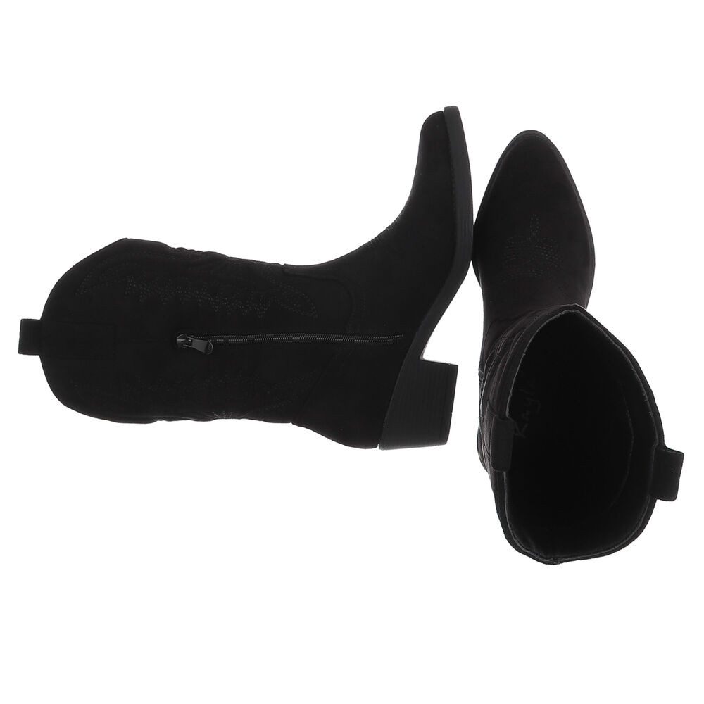 Ital-Design Elegante Damen-Stiefel mit Kunstvollen Details und Absatz Weste günstig online kaufen