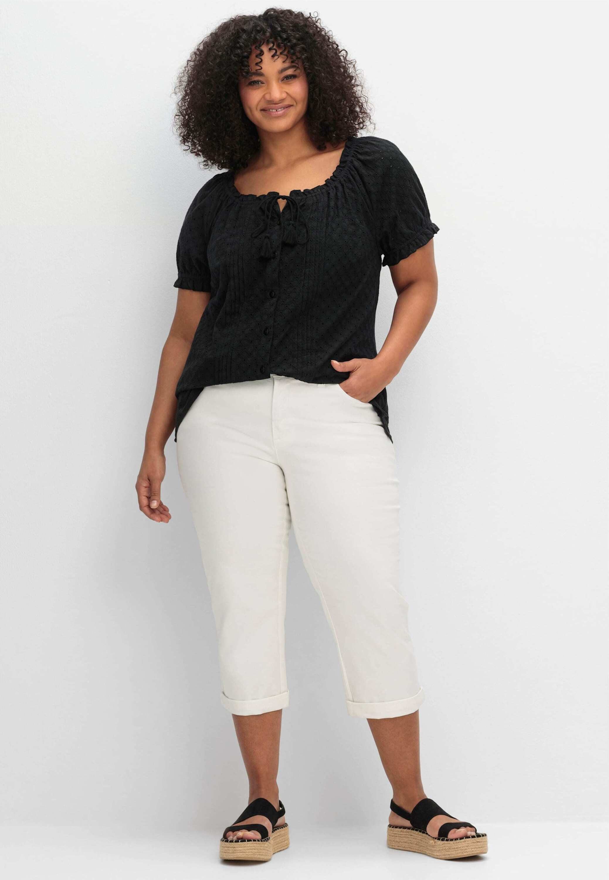 sheego by Joe Browns Klassische Bluse Kurzarmbluse Kurzarm günstig online kaufen