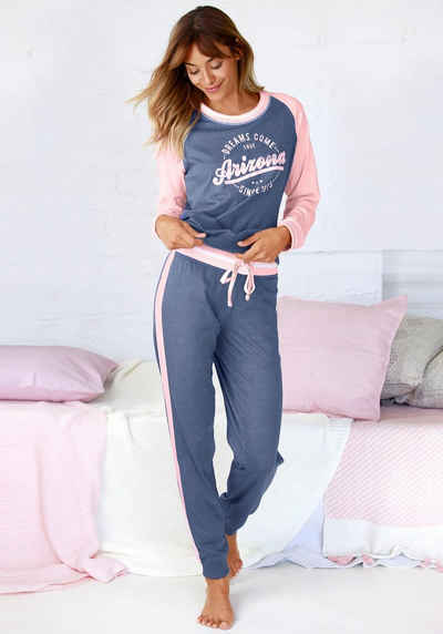 Arizona Pyjama (2 tlg) im College-Look mit Folienprint