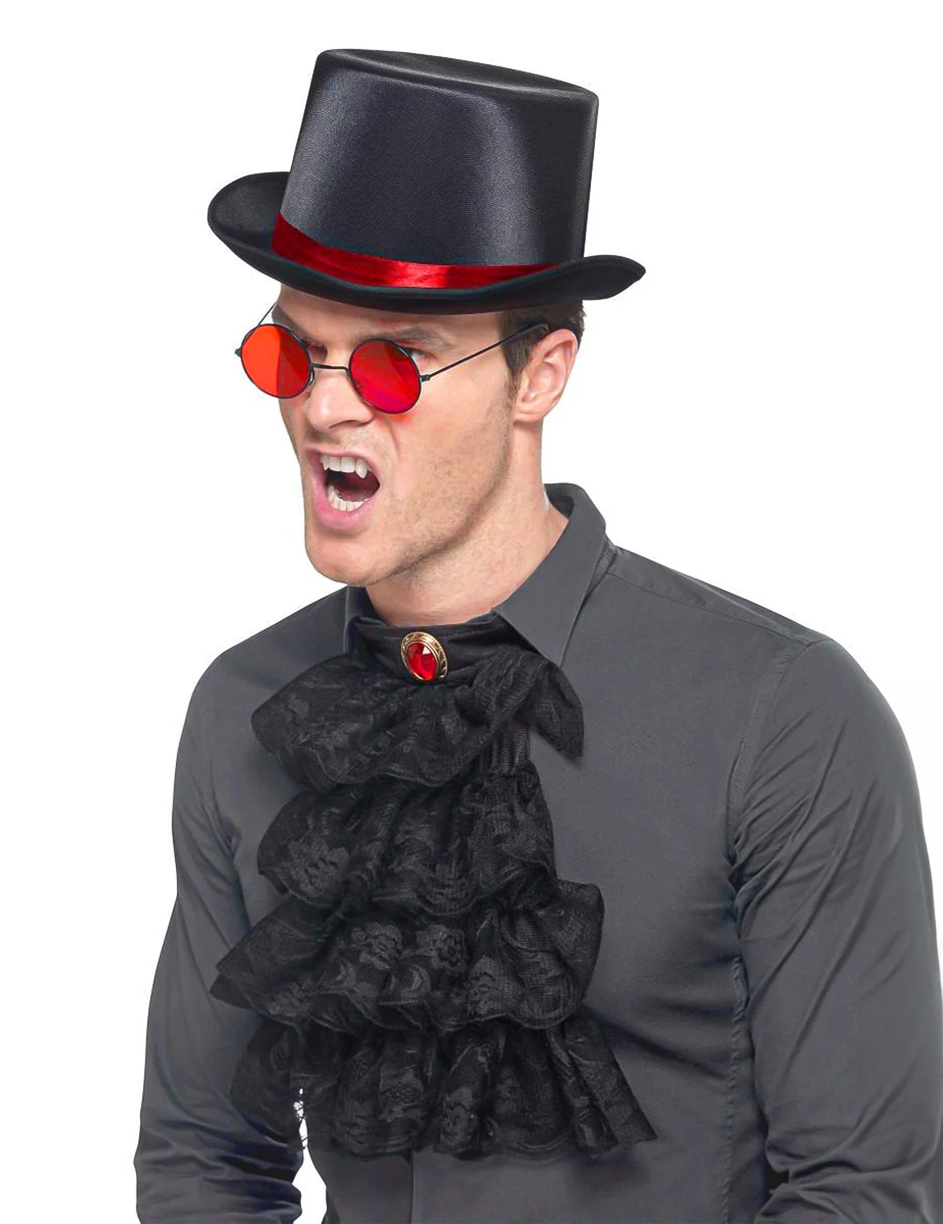 Smiffys Monster-Kostüm Eleganter Vampir Set 3-teilig schwarz-rot