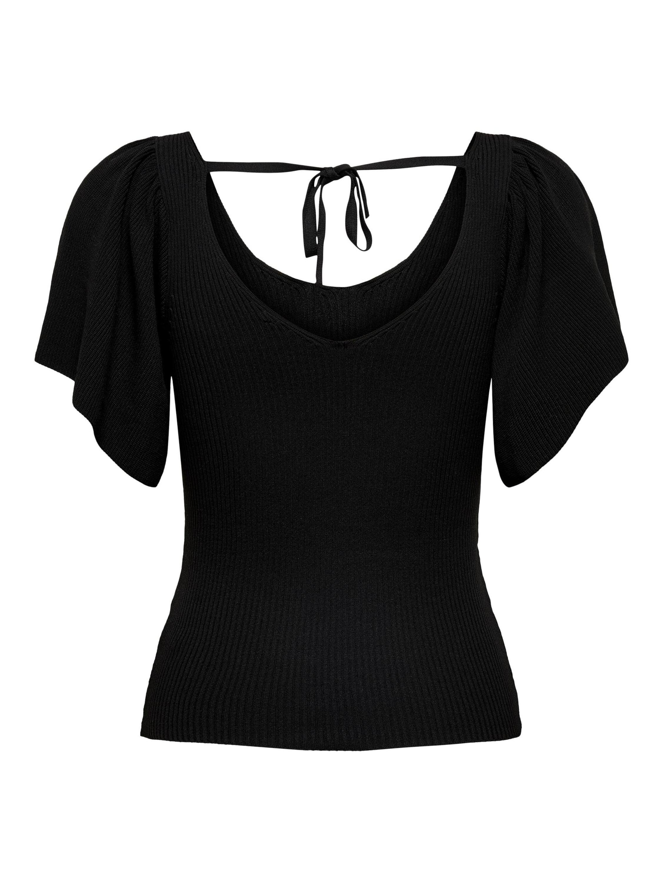 ONLY V-Ausschnitt-Pullover ONLLEELO S/S BACK PULLOVER günstig online kaufen