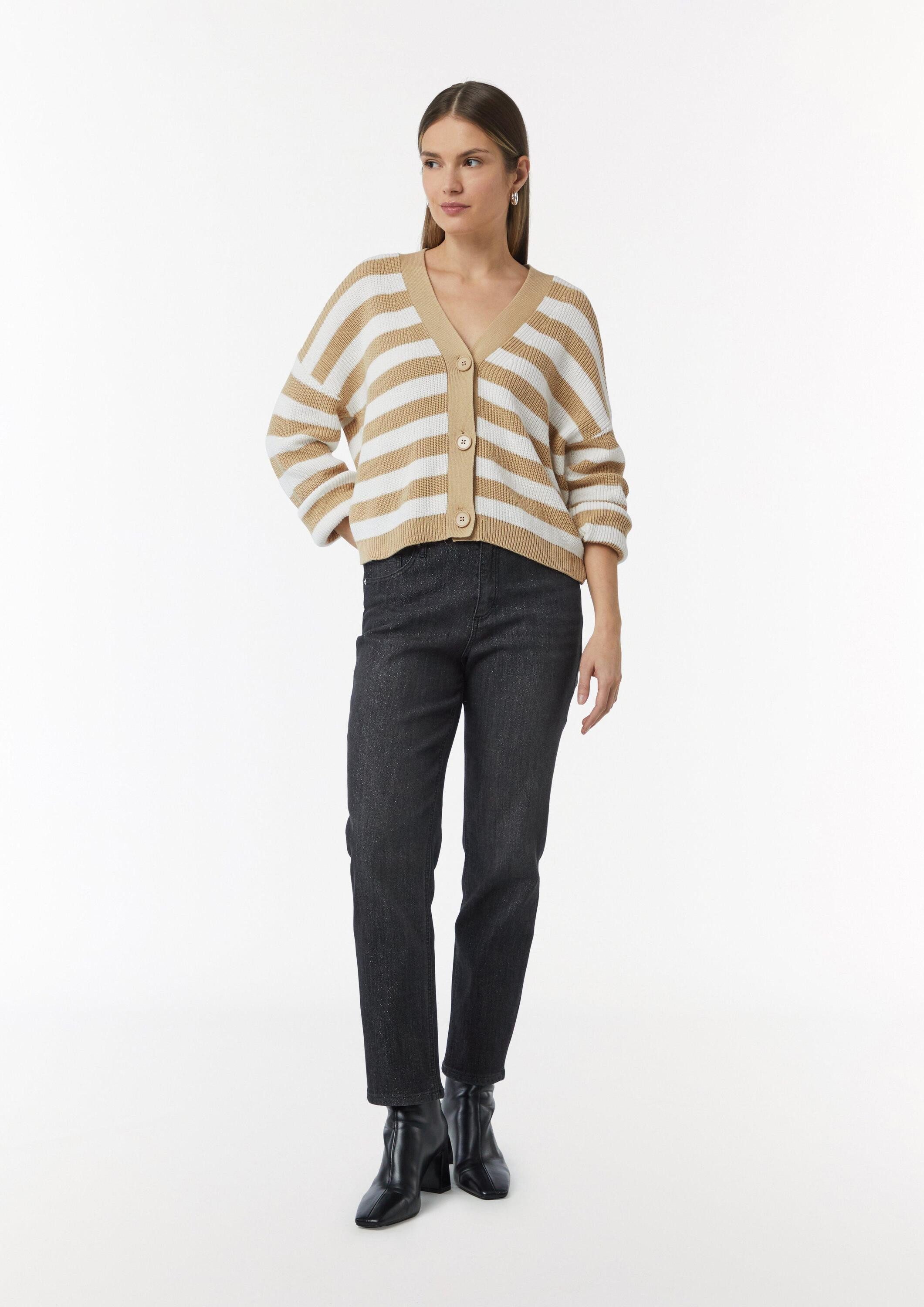 comma Cardigan Strickjacke Lässige Strickjacke mit voluminösen Ärmeln
