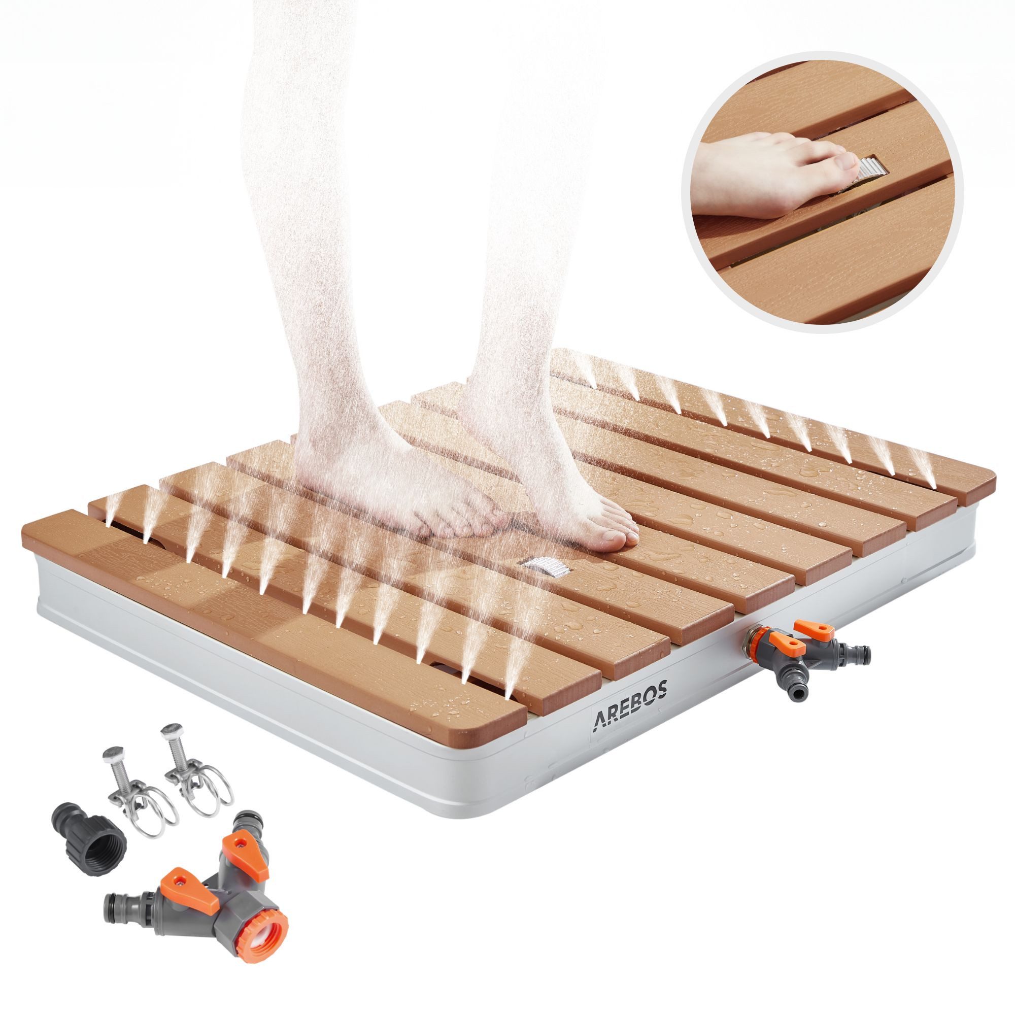 Arebos Gartendusche Bodendusche Außendusche Garten Pool günstig online kaufen