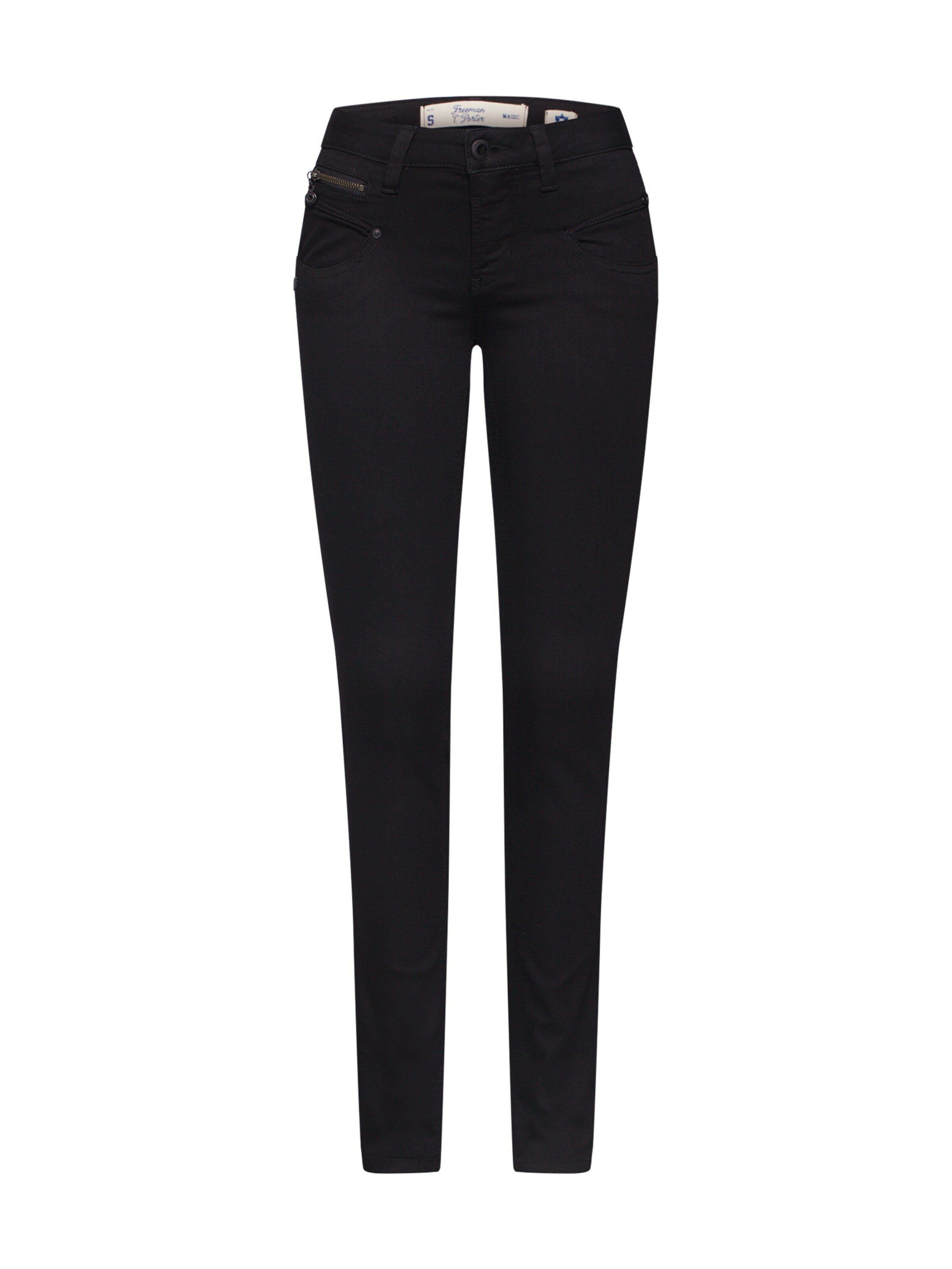 black Plain/ohne T. Details, Weiteres Freeman Alexa 12 Slim-fit-Jeans Detail (1-tlg) Porter