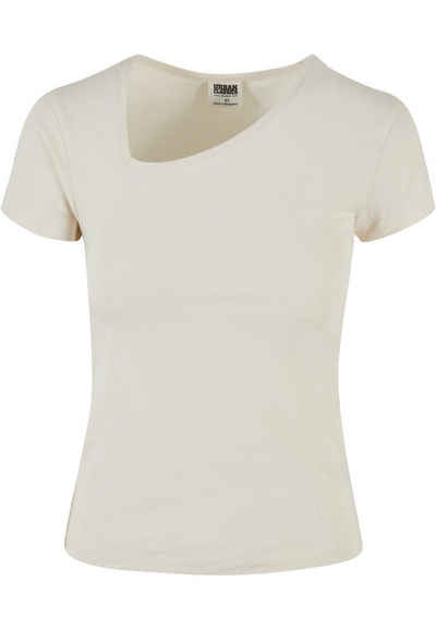 URBAN CLASSICS T-Shirt Urban Classics Damen Ladies Organic Asymmetric Neckline Tee (1-tlg)