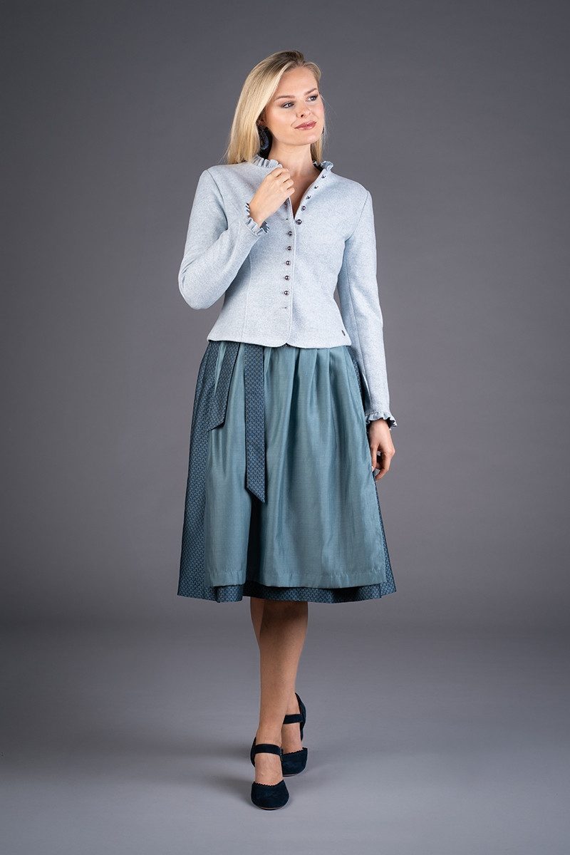 Spieth & Wensky Trachtenjacke Walkjacke Damen - KORDULA - blau – Bild 3 von 4