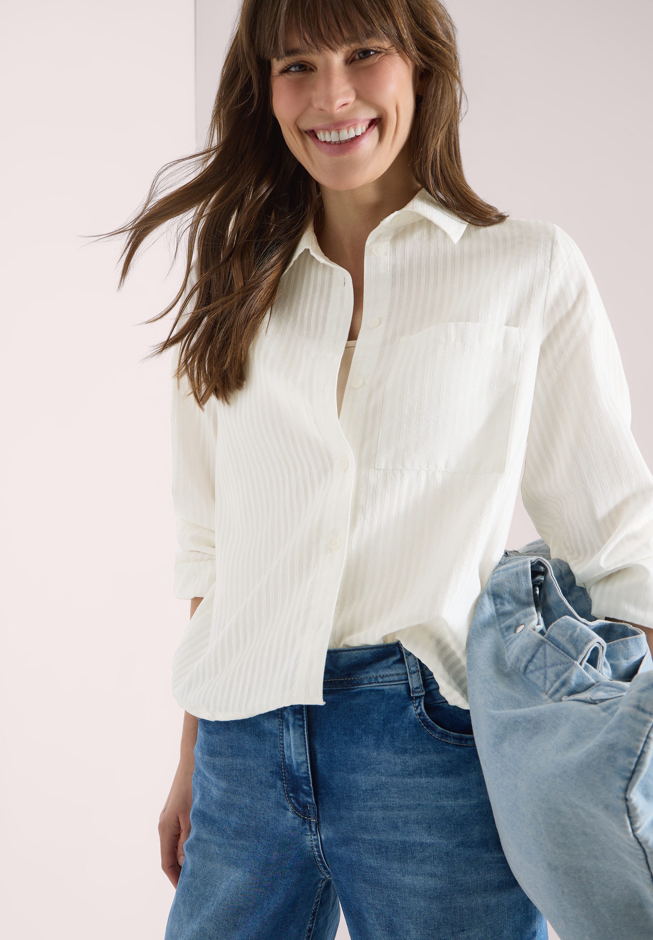 CECIL Langarmbluse mit Knopfleiste