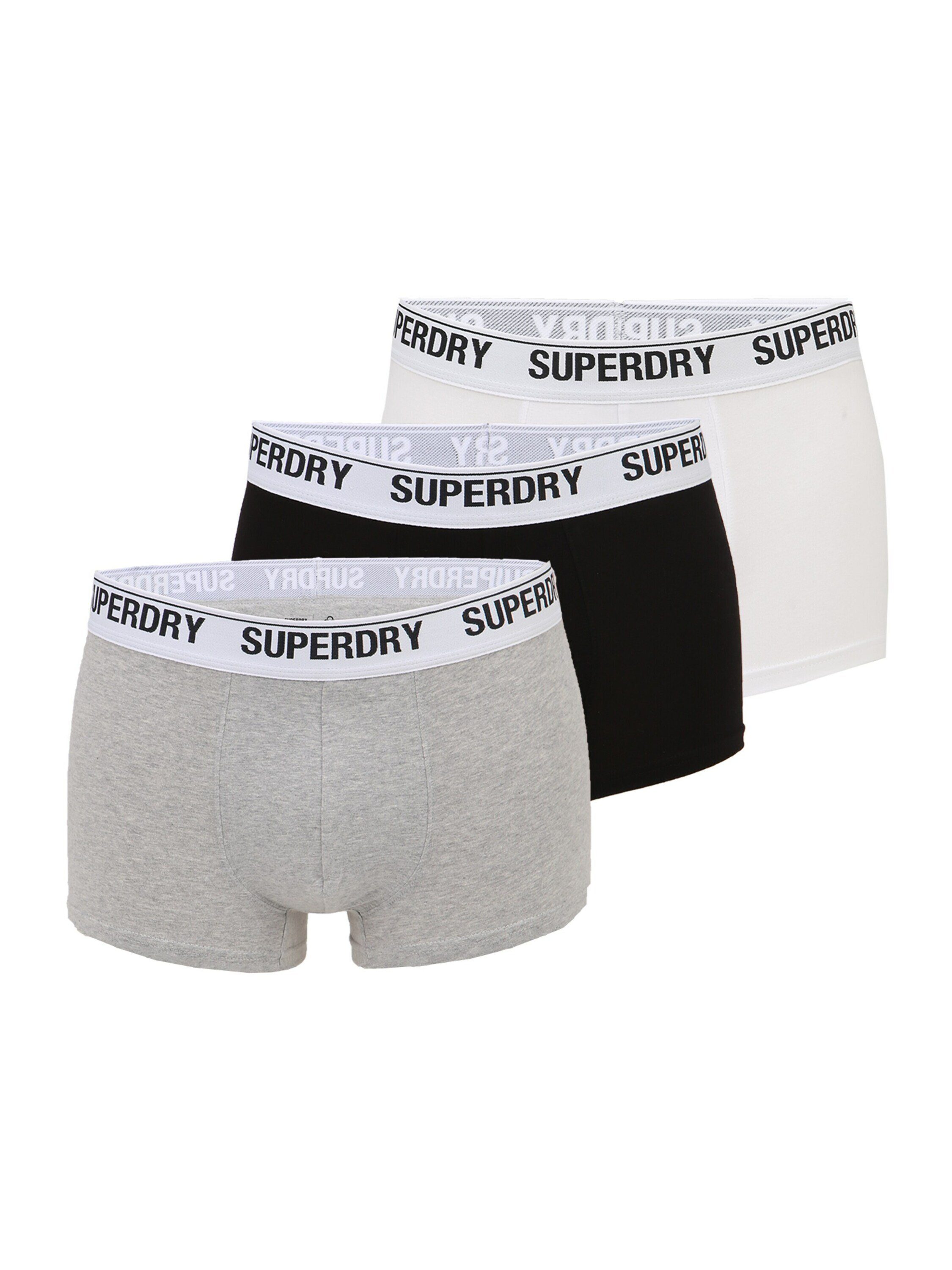 Superdry Boxershorts (3-St) Schwarz/Grau/Weiß