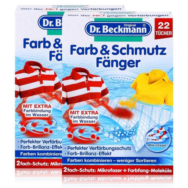 Dr. Beckmann Dr. Beckmann Farb & Schmutz Fänger mit Farbfang-Molekülen 22 Tücher (2 Reinigungstücher