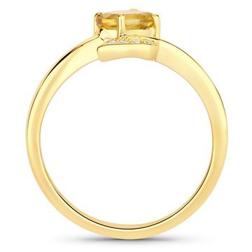 Rafaela Donata Fingerring gelbgold, aus Sterling Silber