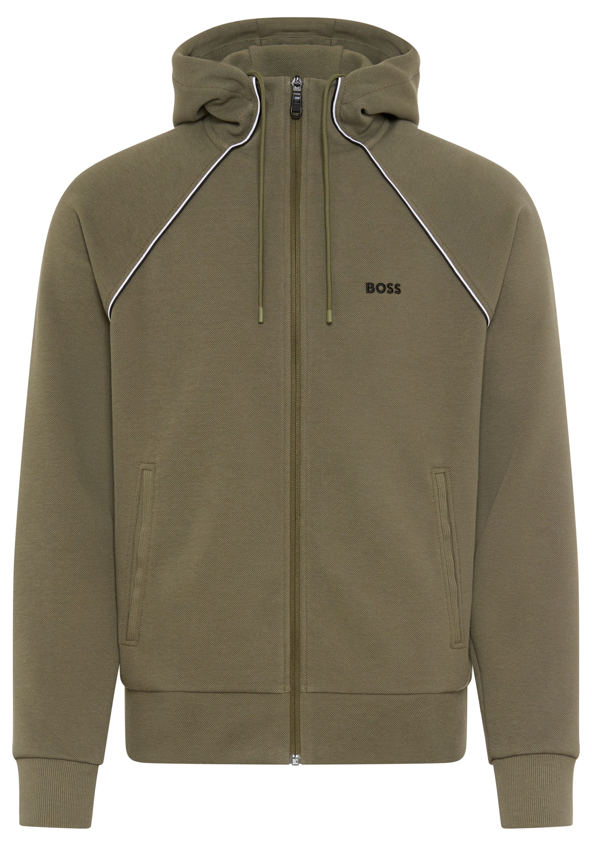 BOSS GREEN Sweatjacke mit Kapuze, Regular Fit, Eingrifftaschen günstig online kaufen