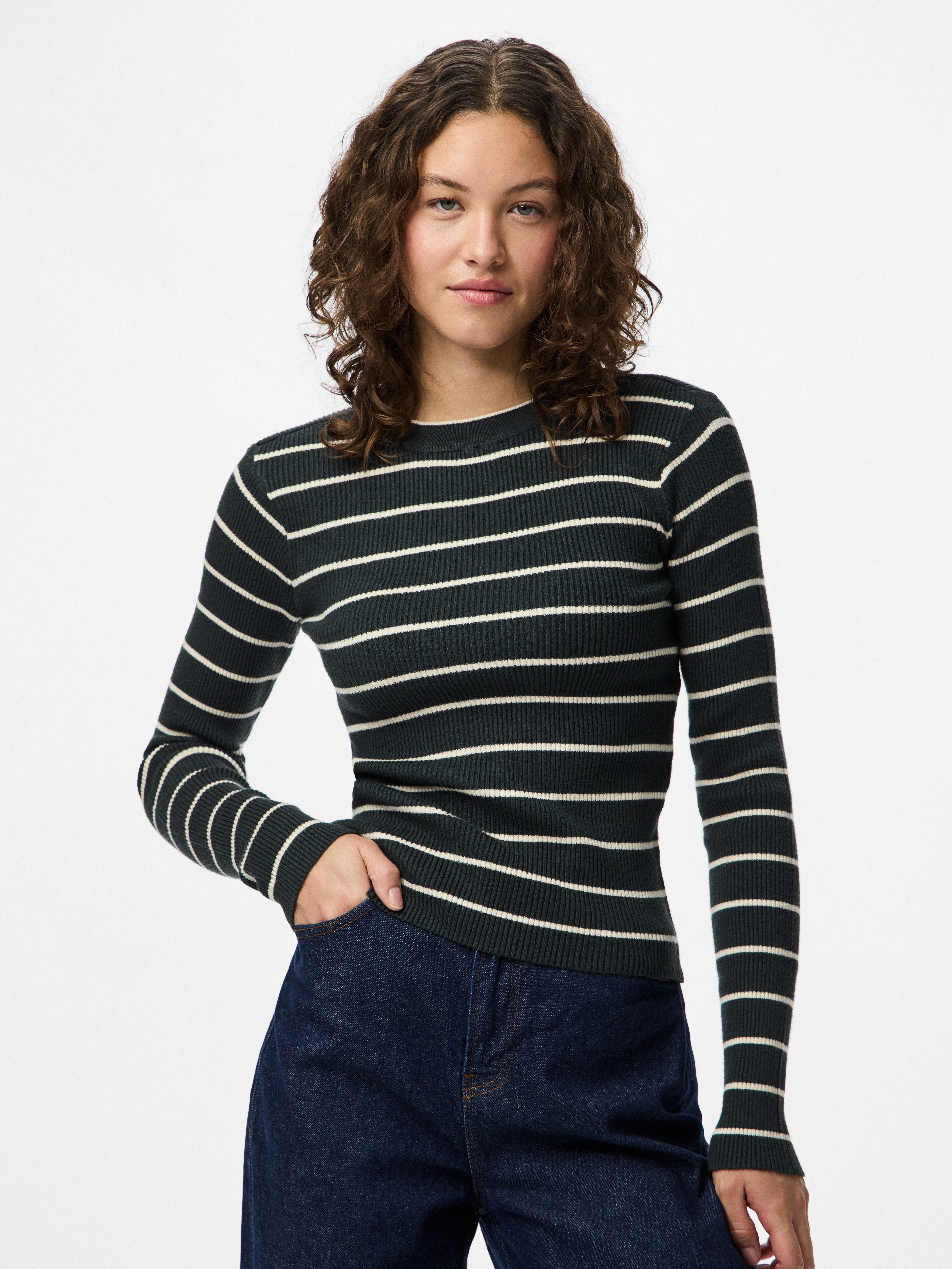 pieces Rundhalspullover PCMIRA NEW LS O-NECK KNIT NOOS BC günstig online kaufen