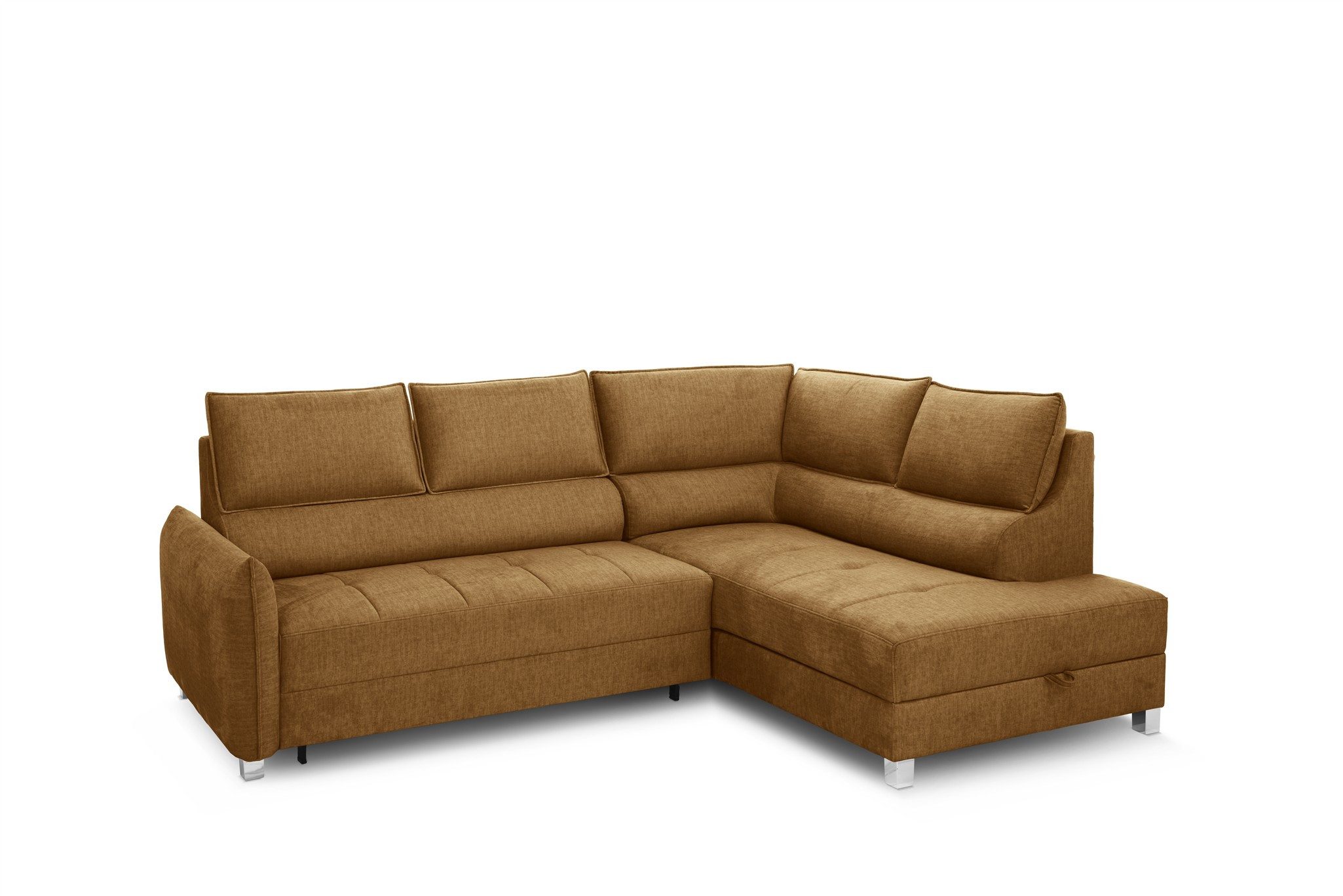 Fun Möbel Ecksofa Schlafsofa Sofa MARNO in Stoff Chill Me, inkl. Bettkasten, Höhe Füße: ca. 9 cm