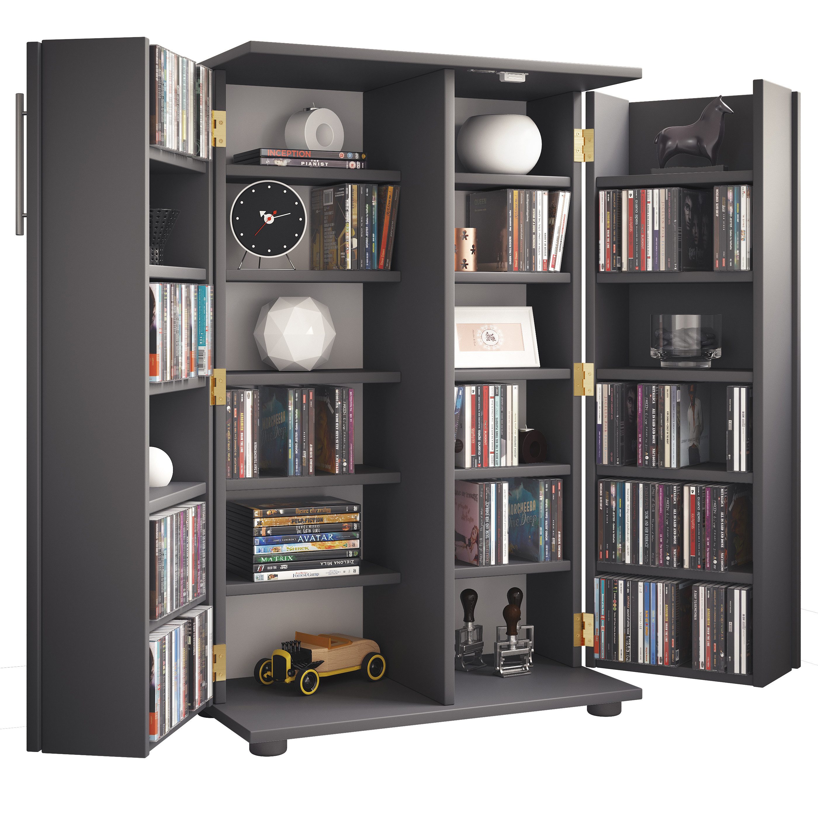 VCM CD-Regal Holz Schrank CD DVD günstig online kaufen
