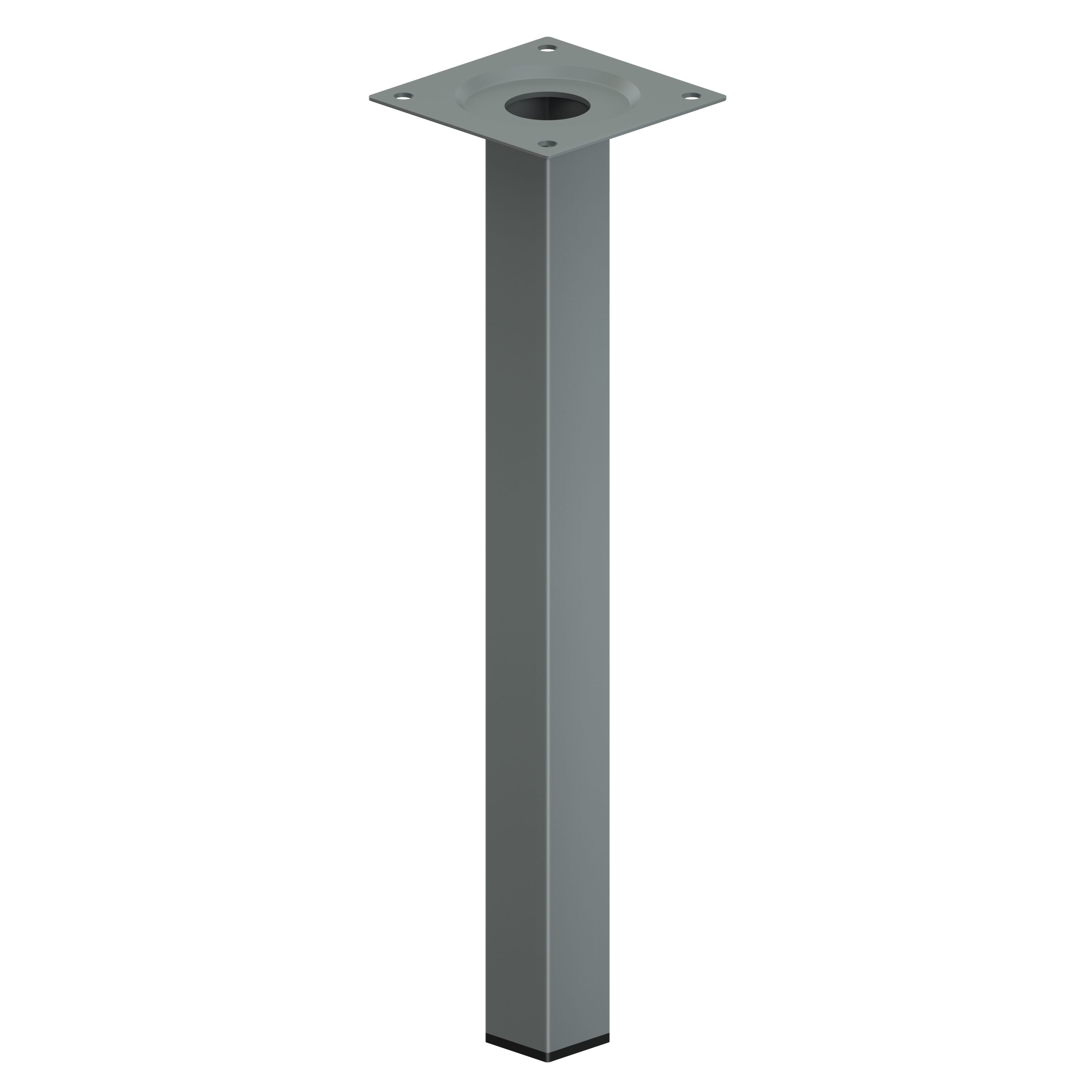ib style Tischbein Tischbeine 25 x 25 mm 4er Set Silbermatt, Tischfüße - Möbelfüße