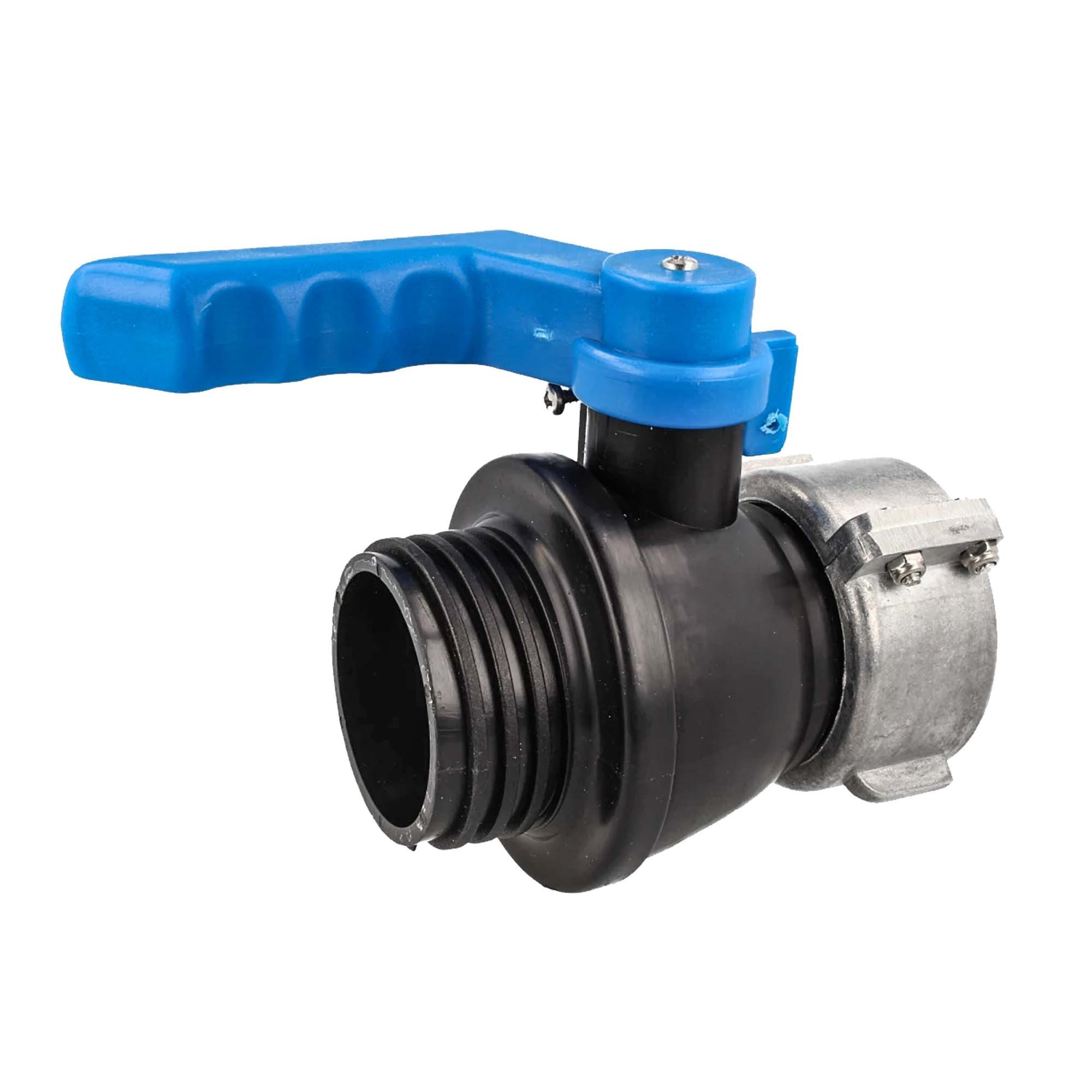 Regenwassertank IBC Adapter Kugelventil mit beidseitig Grobgewinde S60 x 6