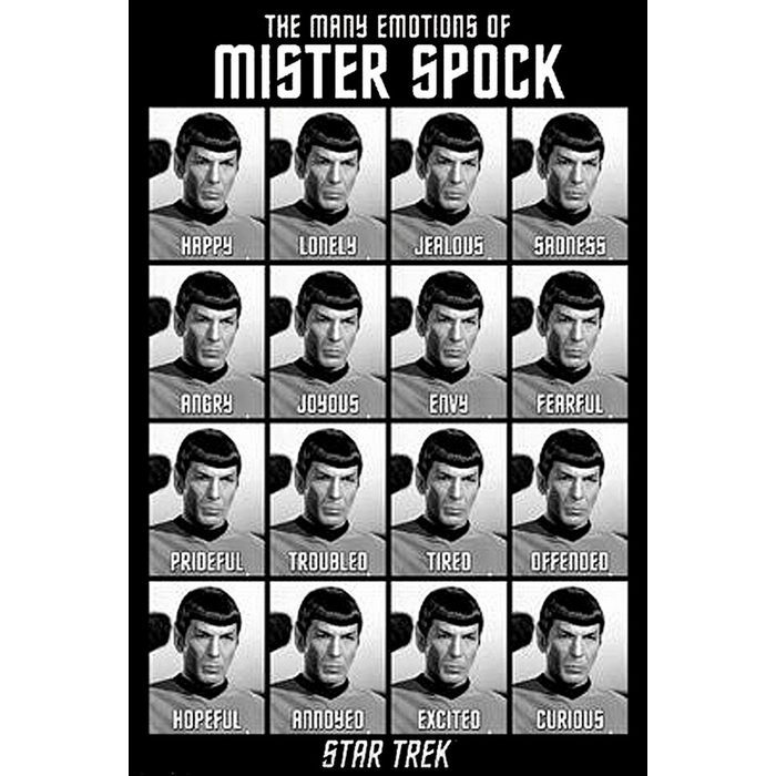 Close Up Poster Star Trek Classics Poster The Many Emotions of Mr. Spock 61 x 91 5 cm