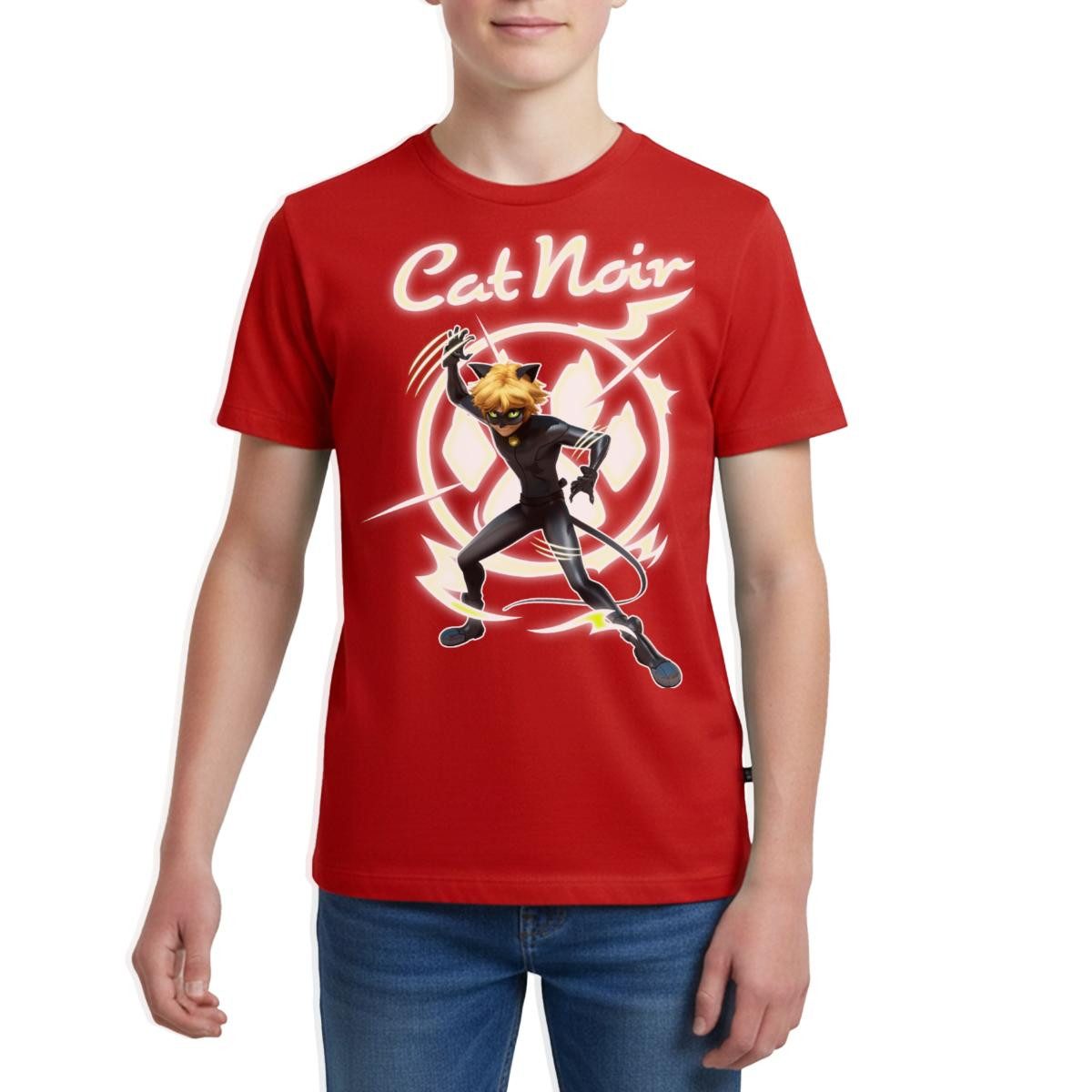 T-Shirt Miraculous Cat Noir Adrien Superheld Teenager Premium T-Shirt