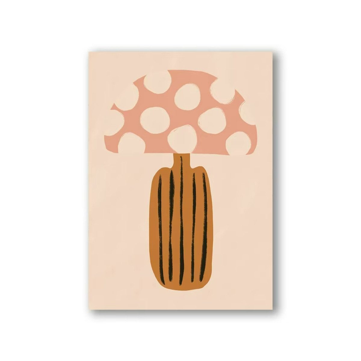 TPFLiving Kunstdruck (OHNE RAHMEN) Poster - Leinwand - Wandbild, Bauhaus Nordische Ästhetik Moderne Abstrakte Architektur Leinwand (Leinwandbild XXL), Farben: Gelb, Orange, Blau, Grau, Rot, Schwarz -Größe: 50x70cm