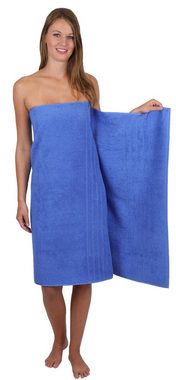 Betz Handtuch Set 4-TLG. Handtuch-Set Deluxe 100% Baumwolle 1 Badetuch 1 Duschtuch 1 Handtuch 1 Seiftuch Farbe blau, 100% Baumwolle, (4-tlg)