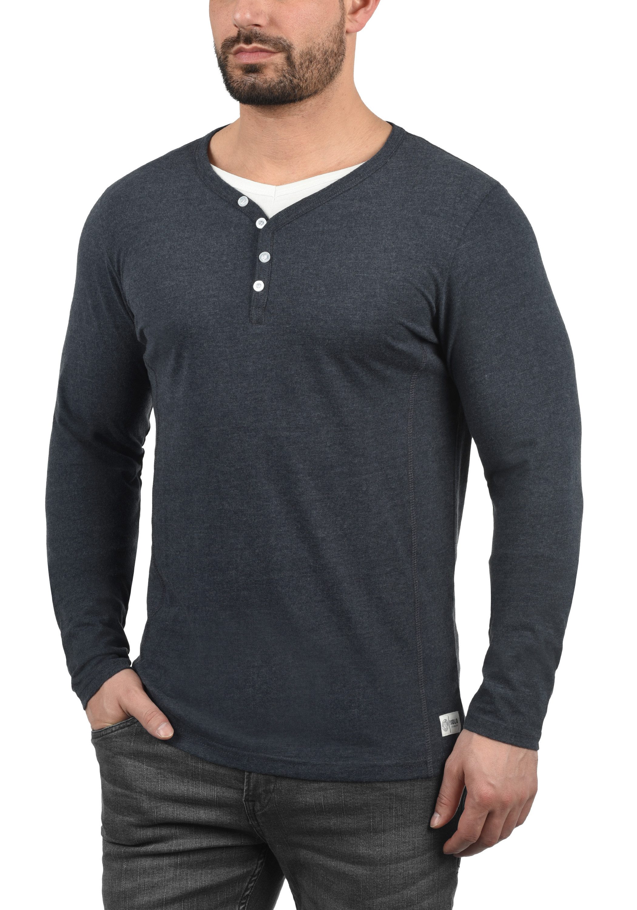 !Solid Langarmshirt SDDoriano Longsleeve im Double-Layer Look günstig online kaufen