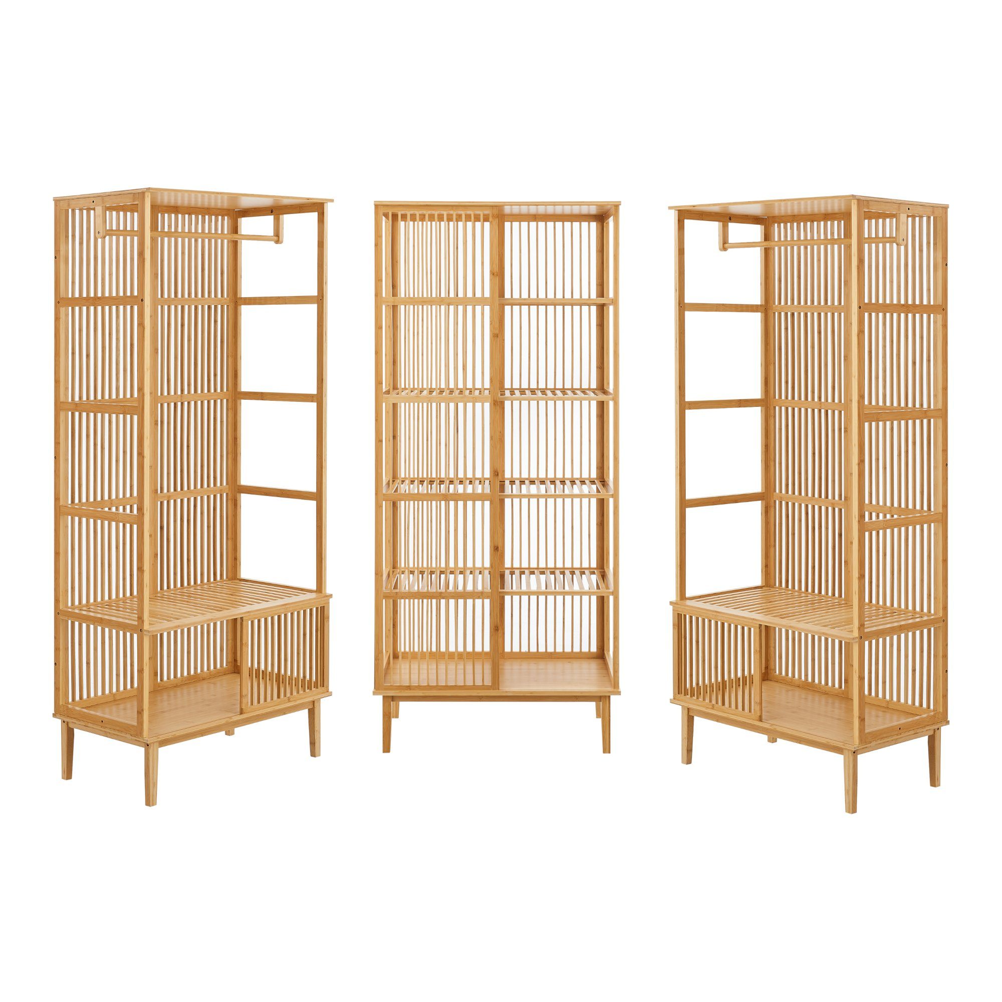 en.casa Garderoben-Set, (3-St., bestehend aus 2 günstig online kaufen