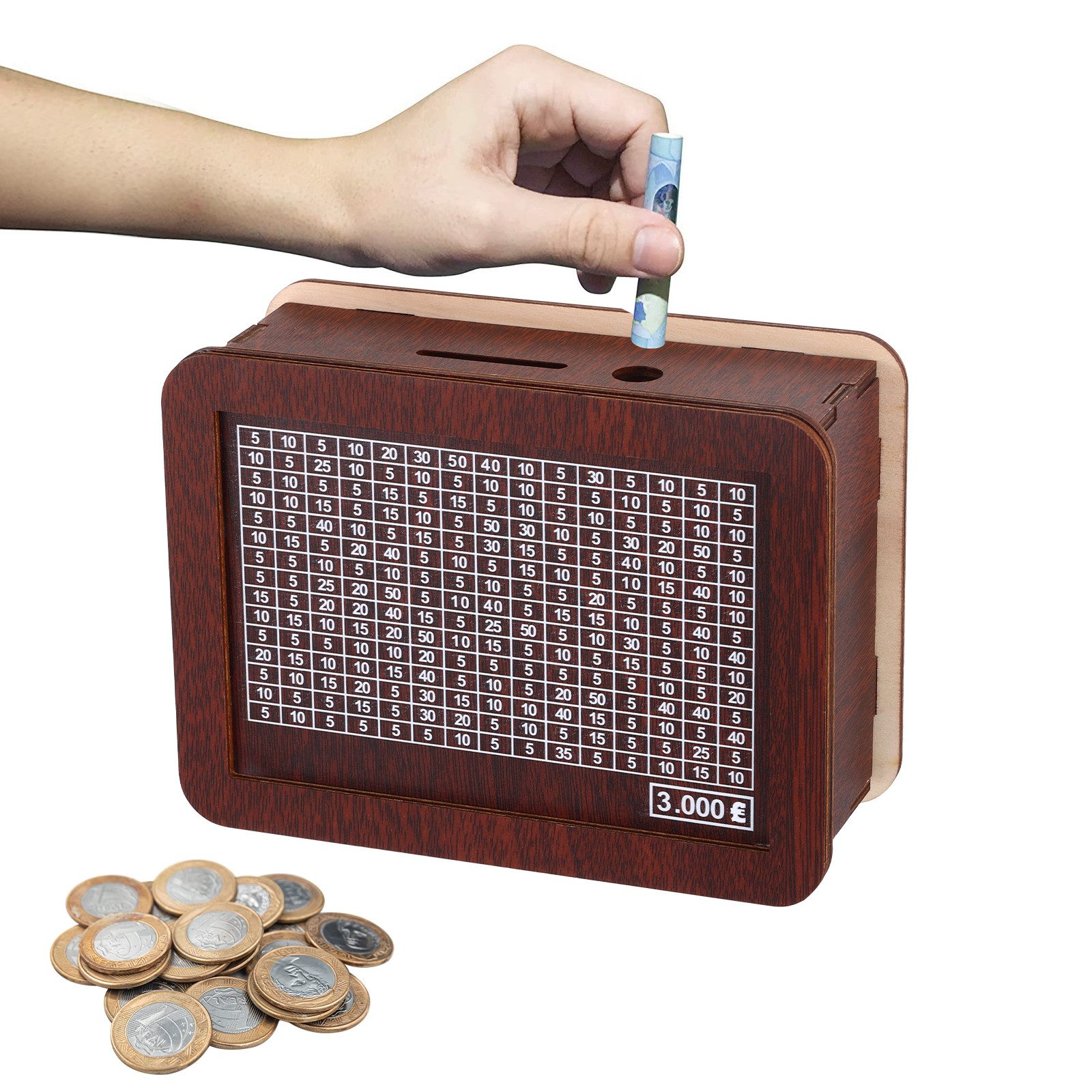 BlingBin Spardose Holz Spardose mit Zahlenfeld, günstig online kaufen