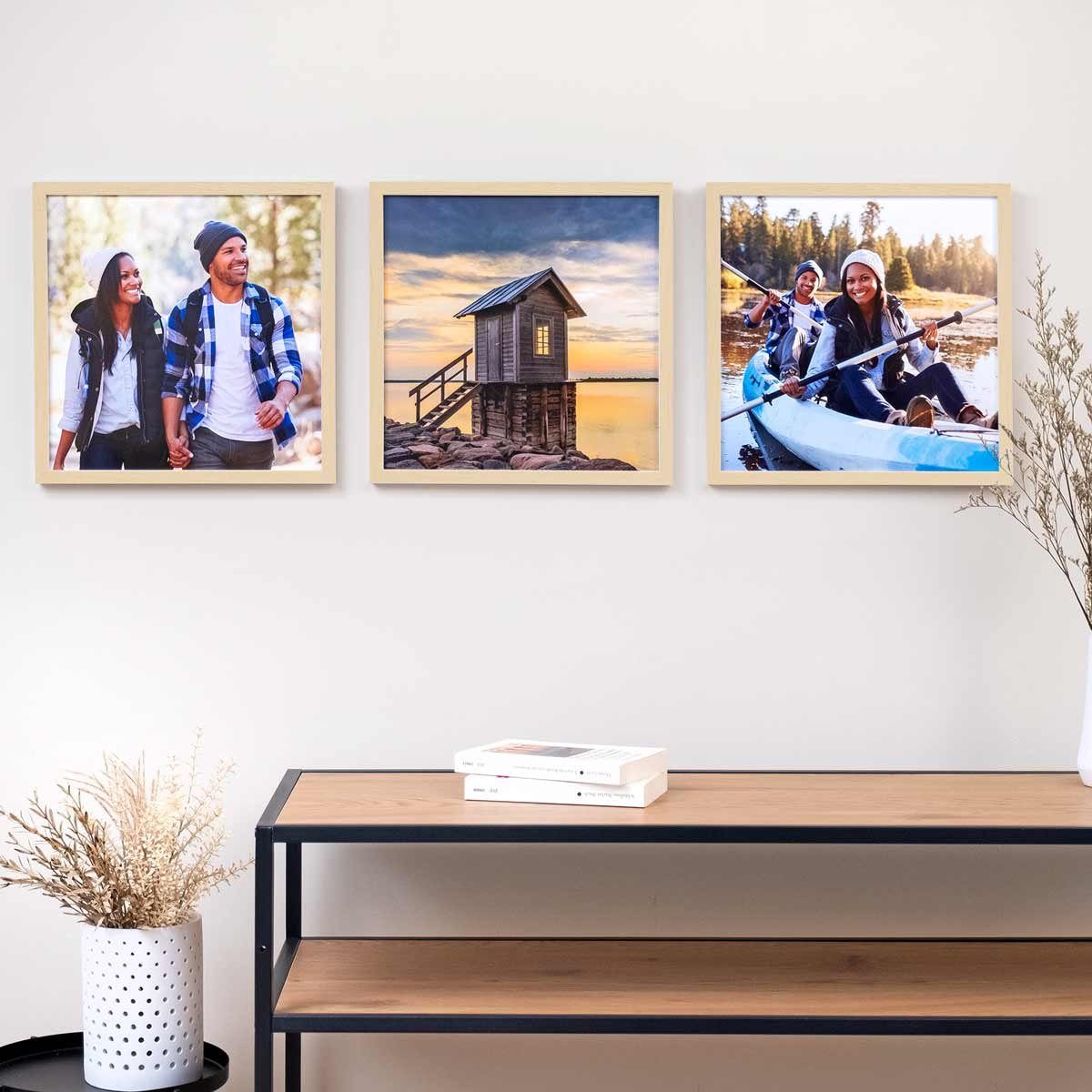 PHOTOLINI Bilderrahmen 3er Set 30x30 cm Poster-Rahmen quadratisch, zum Aufh günstig online kaufen