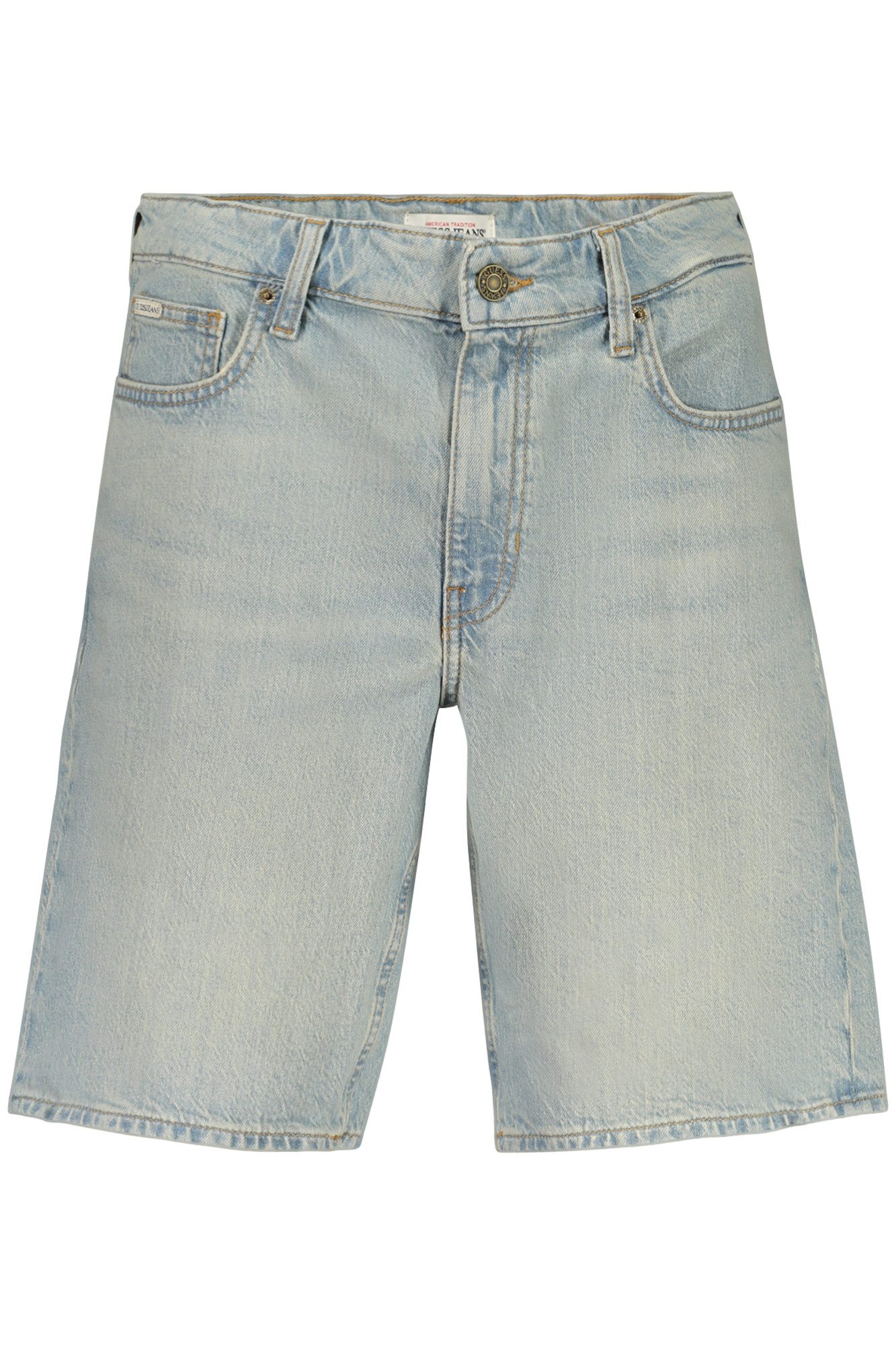 GUESS JEANS 5-Pocket-Jeans Herren Jeans Bermuda Blau: Klassisch mit 5 Taschen und Wasch-Effekt