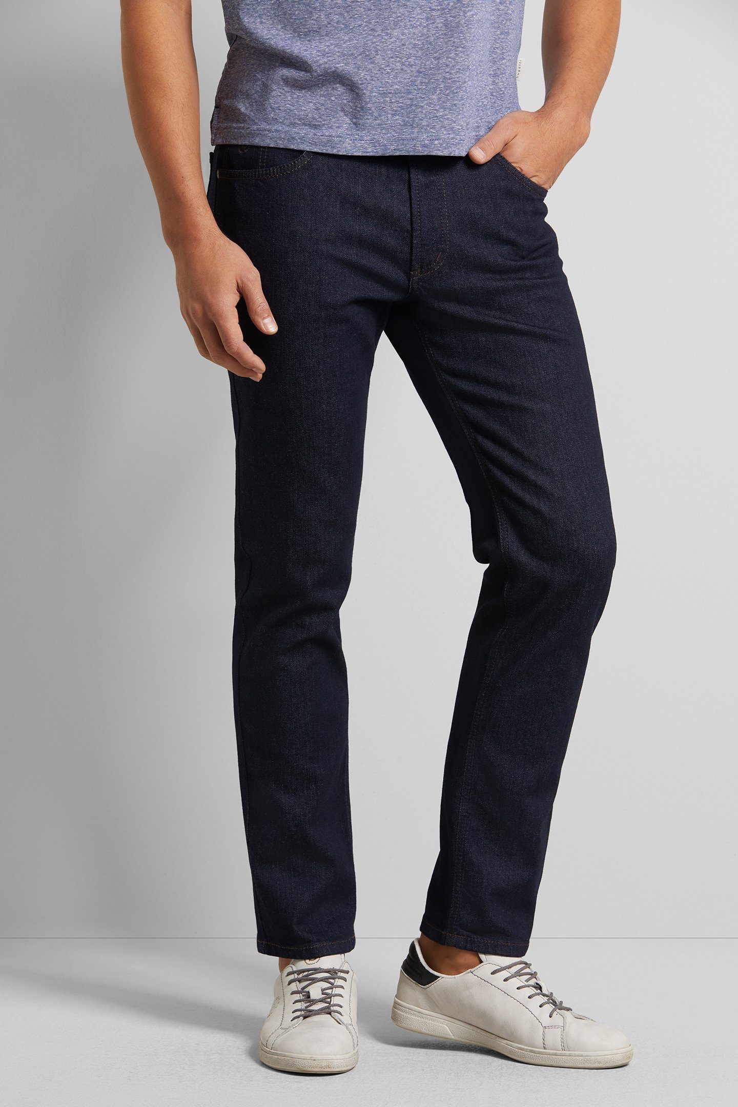 Stretch denim 5-Pocket-Jeans blau raw Comfort bugatti mit