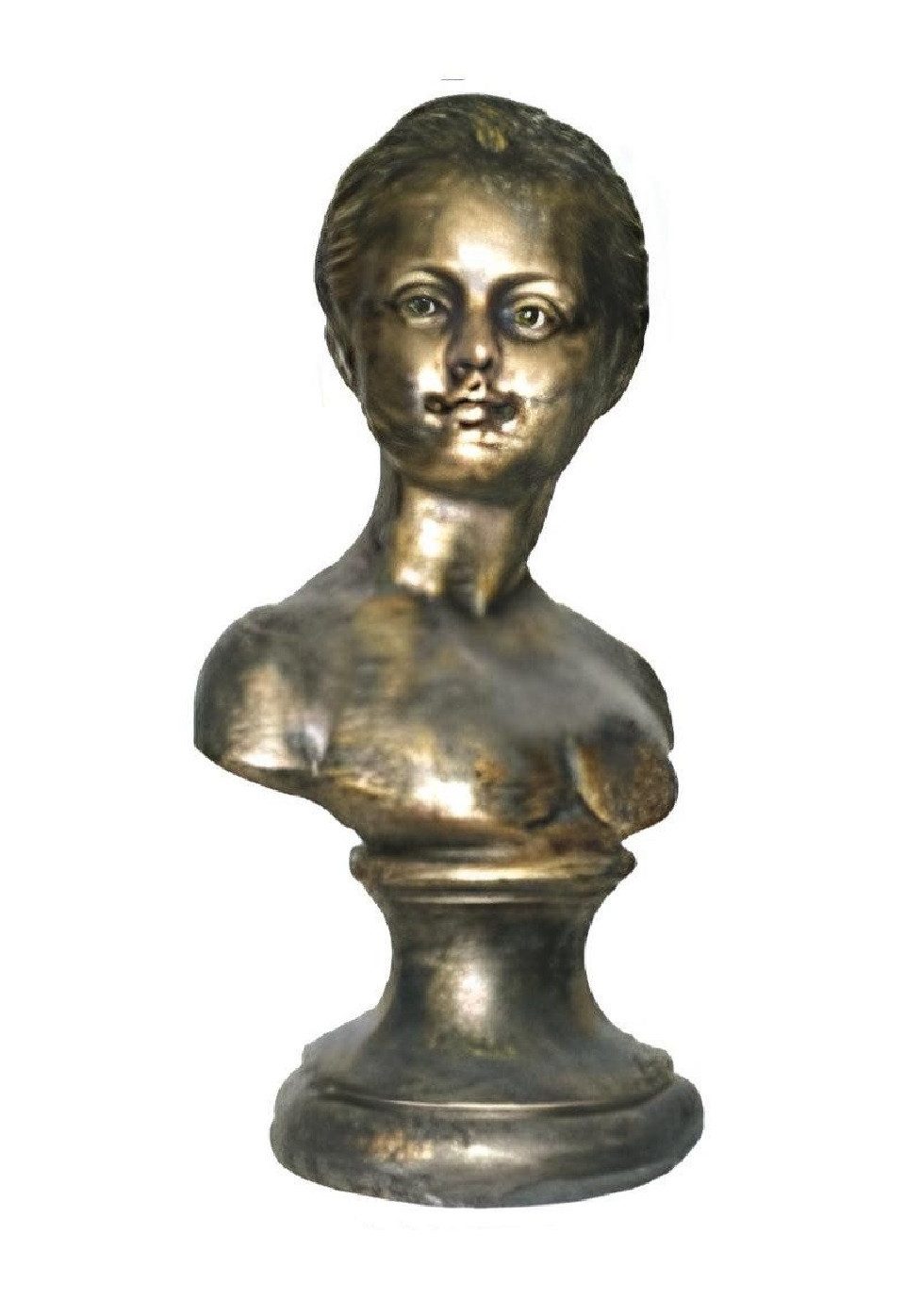 JVmoebel Skulptur Antike Kinderbüste in Gold, detailreiche Dekofigur für Zuhause (SKULPTUR MATERIAL: ACRYL 29 cm Höhe), Made in Europa