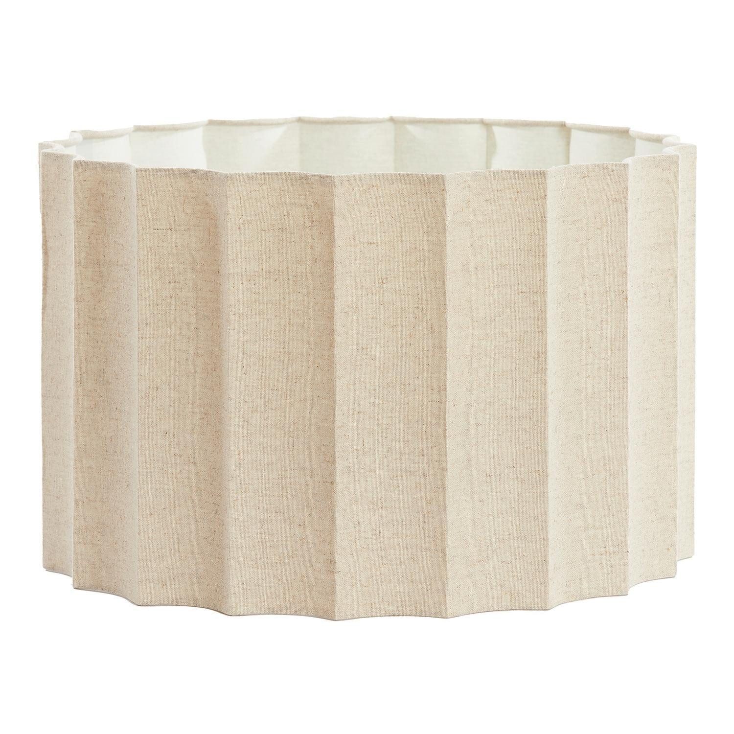 Light & Living Lampenschirm DISLI, Beige, Textil, wellenförmiges Muster, Ø 35 x H 22 cm