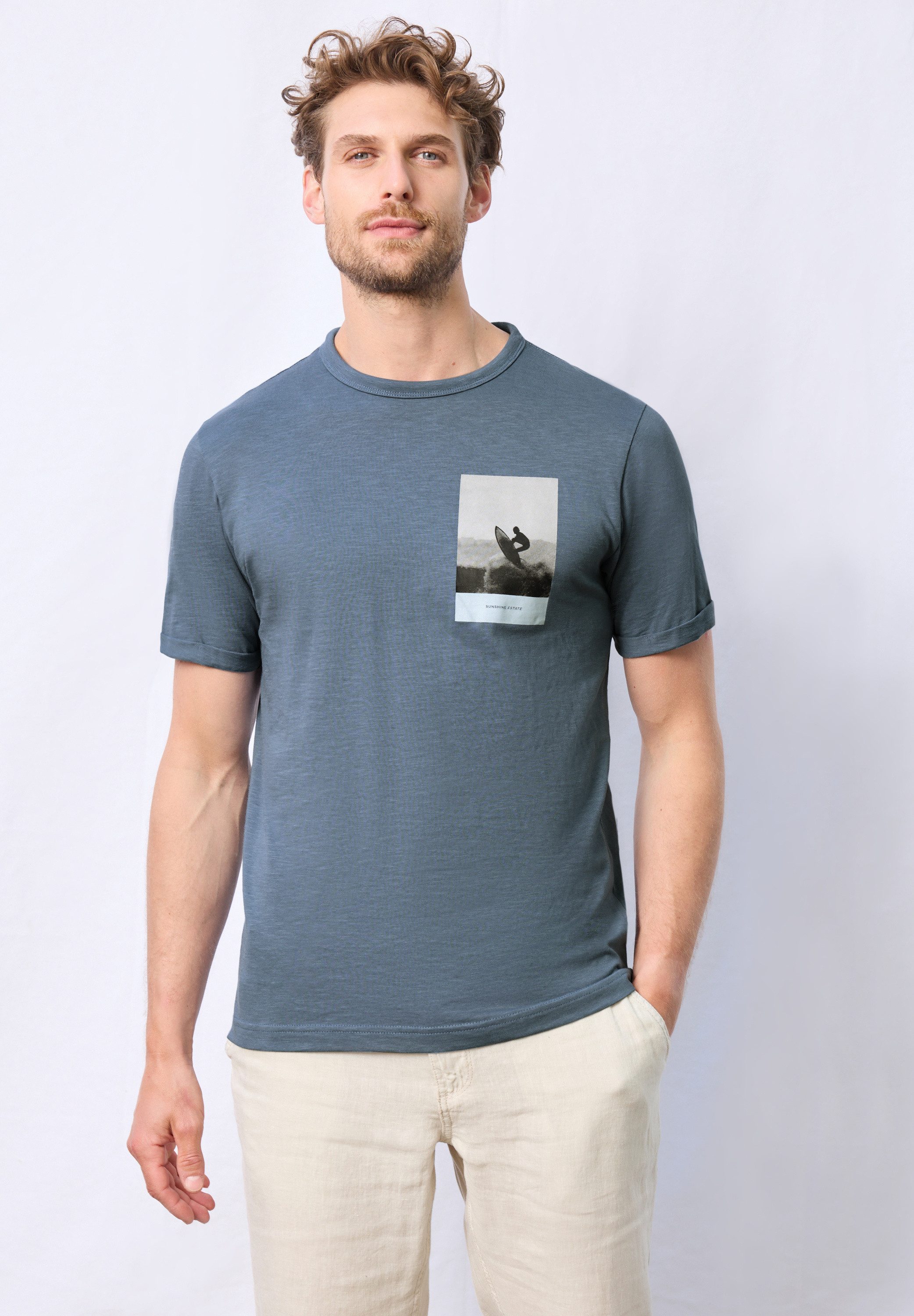 STREET ONE MEN T-Shirt aus reiner Baumwolle