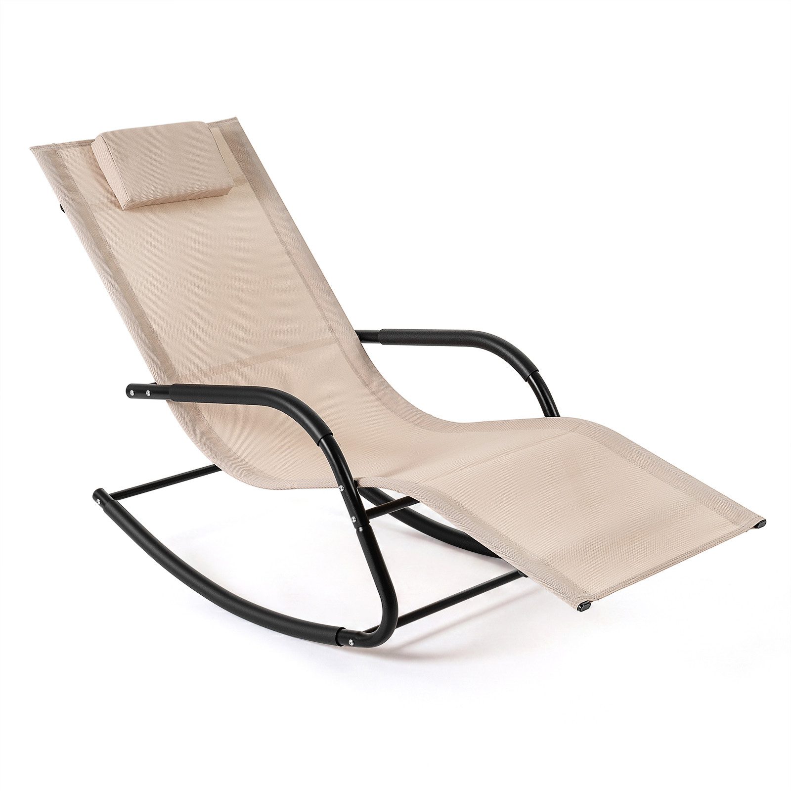 COSTWAY Schaukelstuhl, Sonnenliegen fur den garten, ergonomische Schwingliege