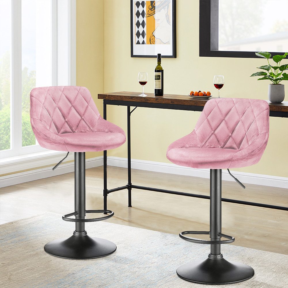 JEOBEST Barhocker Barstühle Bistrohocker Samt Gepolsterte günstig online kaufen