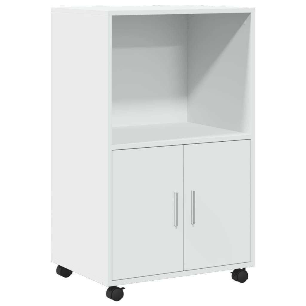 vidaXL Sideboard Rollschrank Weiß 55x40x91 cm günstig online kaufen