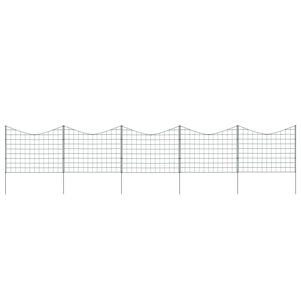 vidaXL Gartenzaun Gartenzaun Set Konkav 77,5x64 cm Grün, (1-St)