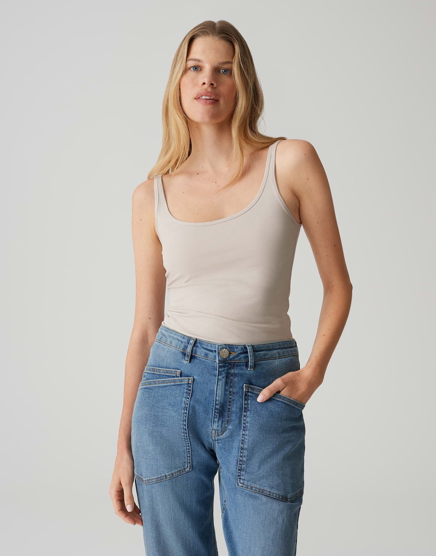 Trägertop Trägertop INA Slim aus stretchigem BCI Cotton Mix