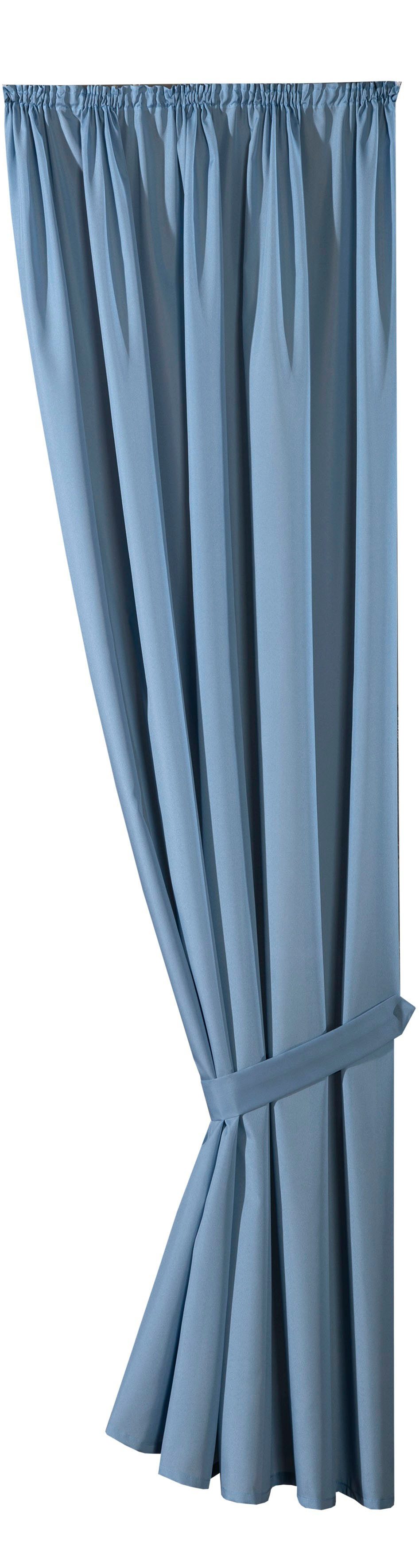 Weckbrodt Vorhang Matteo (1 St), Kräuselband, halbtransparent, Satin, bedruckt, leichte Qualität, mit Raffhalter, Gardine, Store