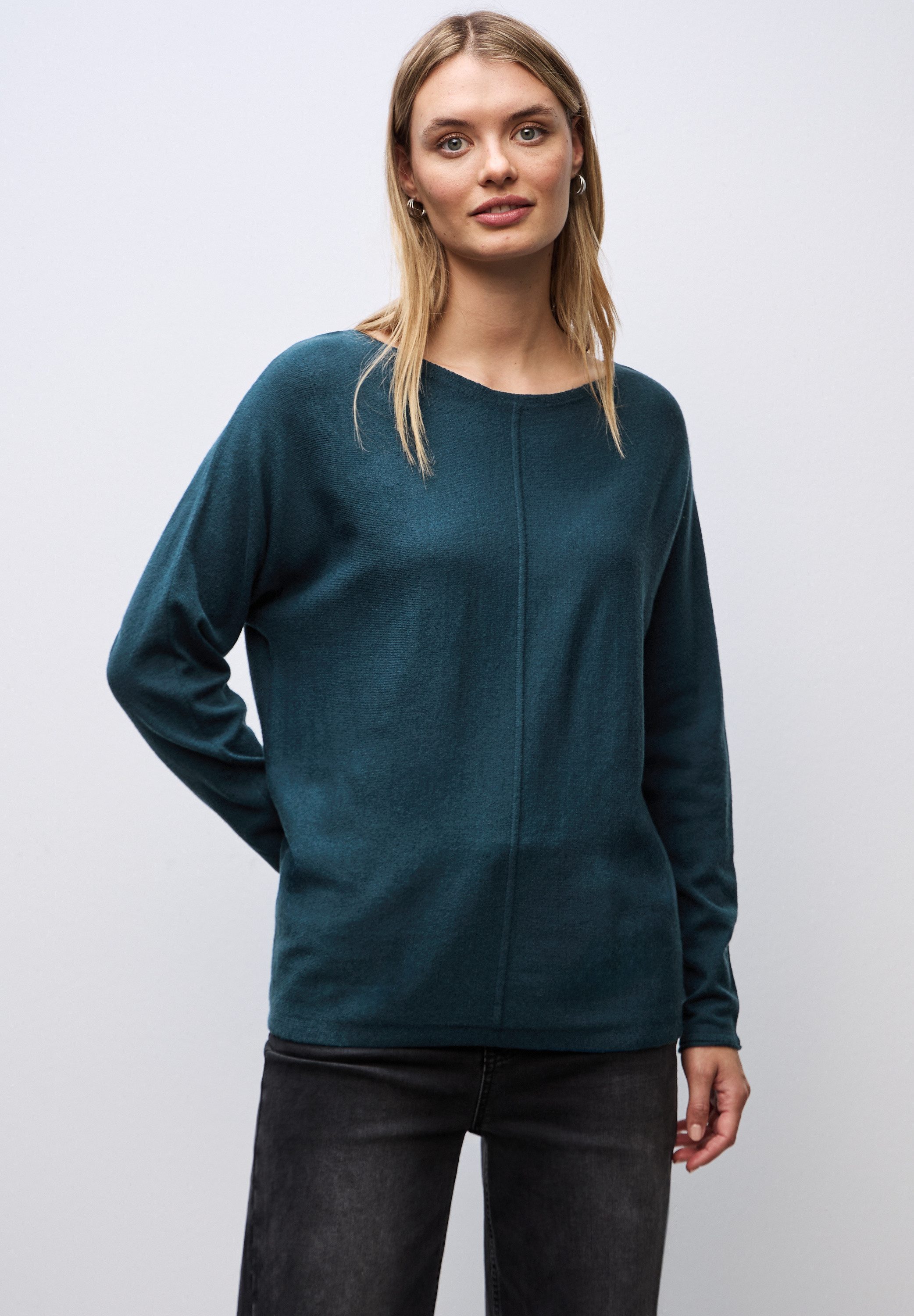 STREET ONE Rundhalspullover aus Feinstrick günstig online kaufen