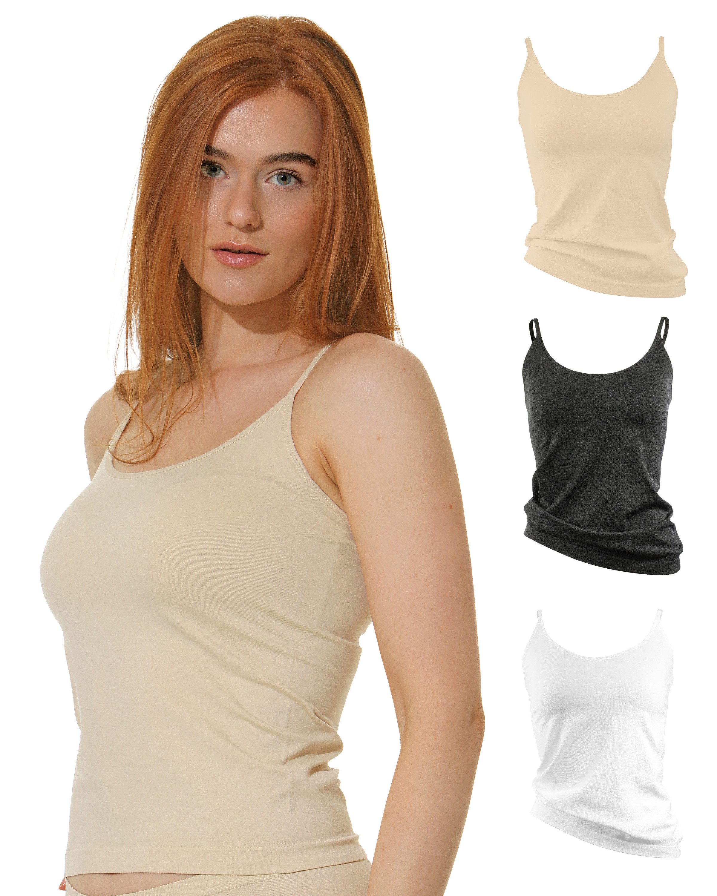 Yenita® Unterhemd Träger Top (4-St) in angenehmer Microfaser-Qualität günstig online kaufen