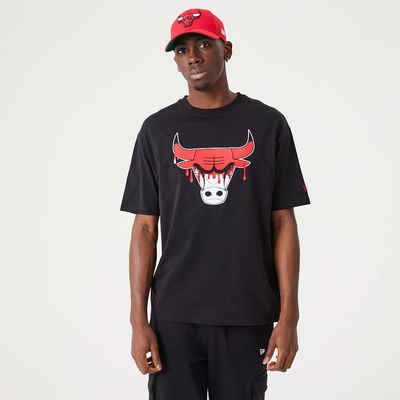 New Era Print-Shirt New Era NBA CHICAGO BULLS Drip Logo Oversized Tee T-Shirt NEU/OVP