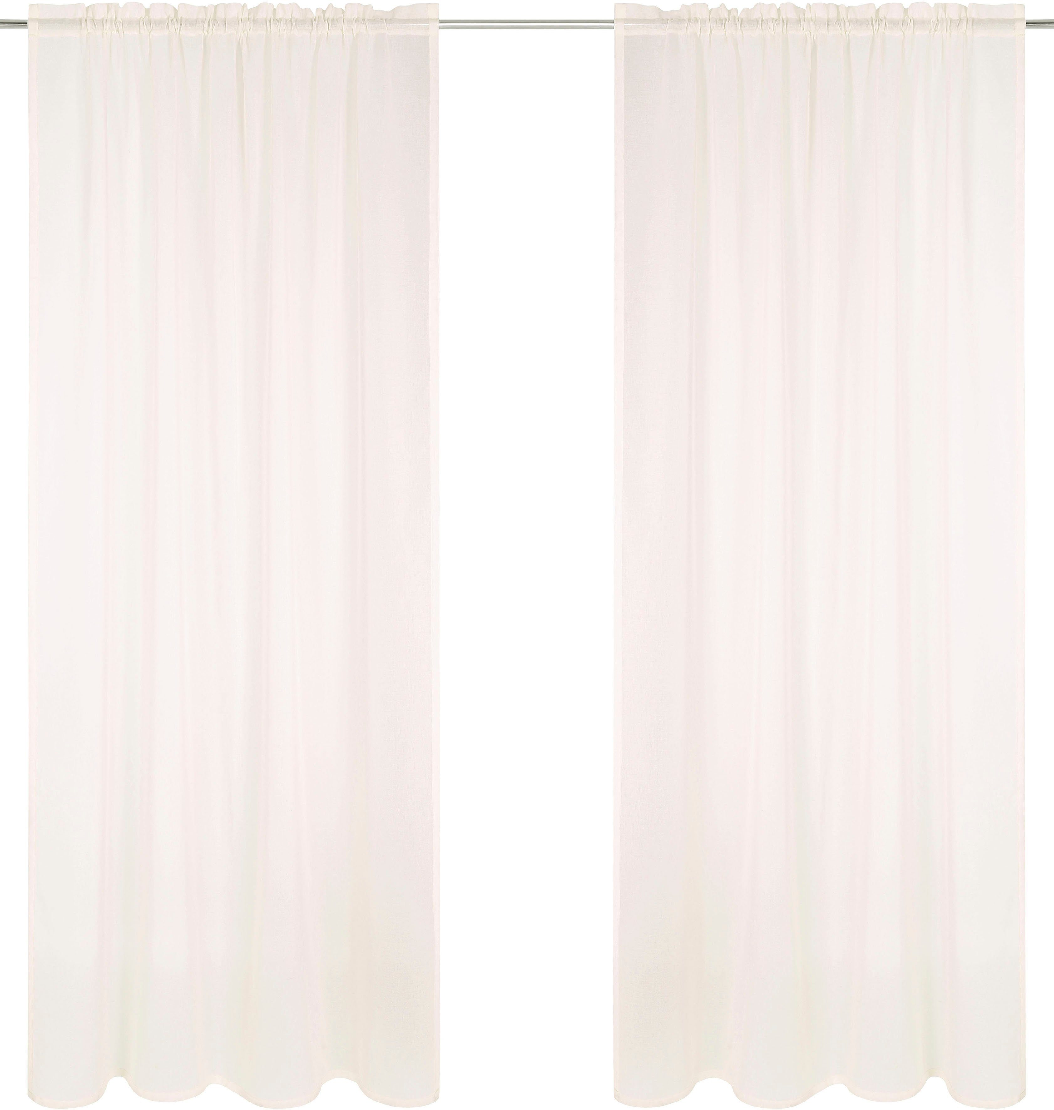 Gardine Dolly, my home, Stangendurchzug (1 St), transparent, Polyester,  transparent, Stangendurchzug, gewebt, gemustert, verschiedene Größen