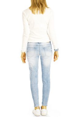 be styled Skinny-fit-Jeans Low Waist Hüftjeans enge röhrige Stretch Jeans - Damen - j1m-1 mit Stretch-Anteil, 5-Pocket-Style