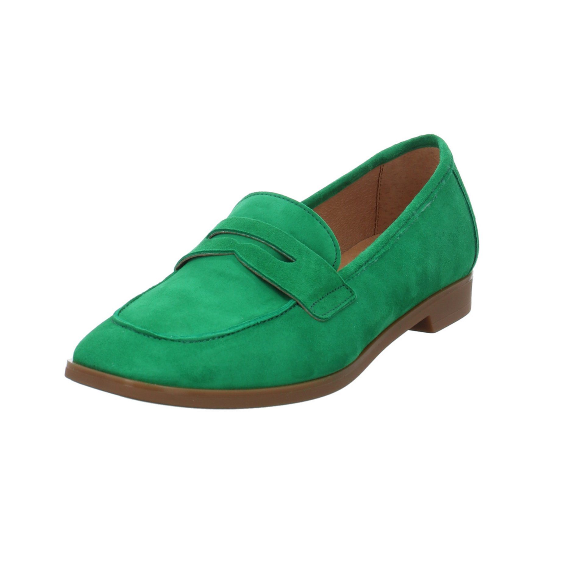 Schuhe Damen Gabor Slipper Slipper grün+petrol-mittel Glattleder Slipper